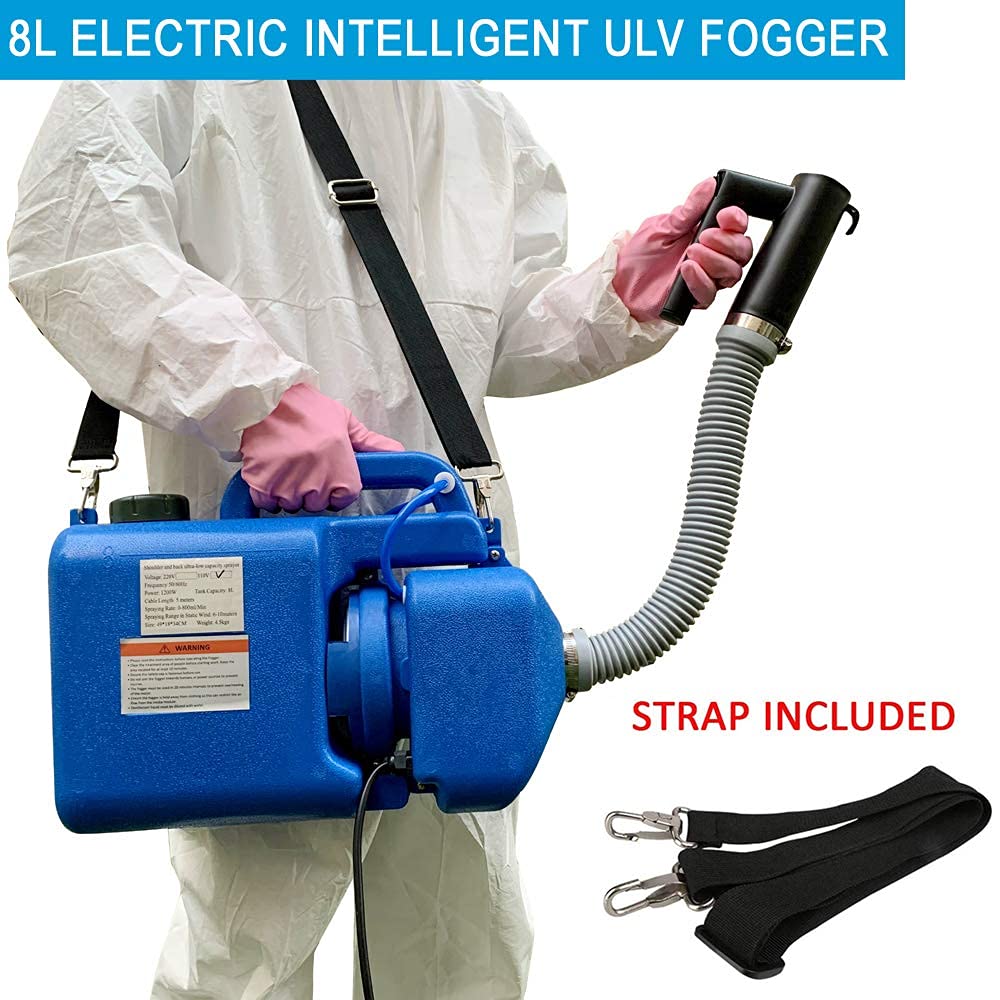 LONYEON 8L Electric ULV Cold Fogger Machine with Backpack - Adjustable Flow Rate Mist Atomizer for Large Area Disinfection | Ideal for Home, Indoor, Outdoor, Garden, and Pest Control Applications