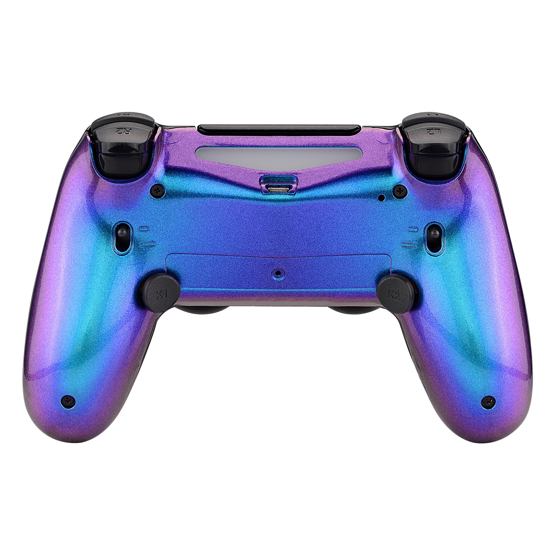 eXtremeRate Dawn 2.0 FlashShot Trigger Stop Remap Kit for PS4 Controller JDM-040/050/055 - Chameleon Purple Blue | Customizable Gaming Accessory for Competitive Play & FPS Games
