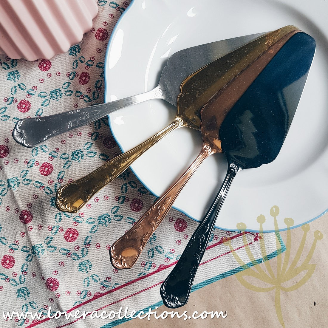 Bitossi Home Vintage Stainless Steel Cake Server - Elegant Dessert Serving Utensil for Weddings, Parties & Special Occasions
