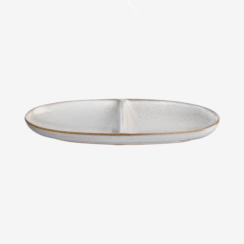 Asa Germany 2-Piece Oval Serving Plates for Appetizers, Cheese & Charcuterie – Elegant Sectioned Platter for Entertaining, Parties & Holiday Gatherings