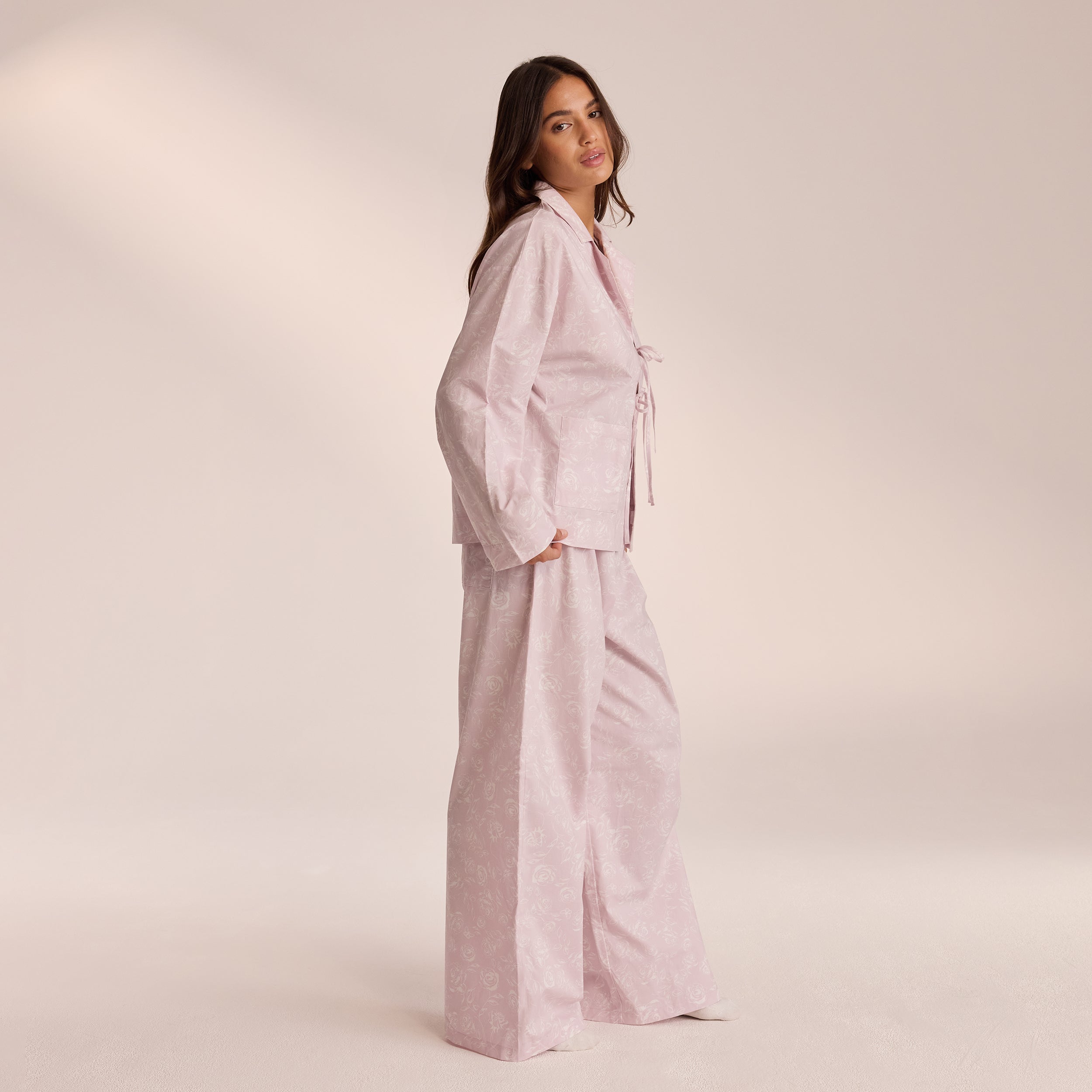 Soft Cotton Pyjama Pants for Women - Comfortable Sleepwear Lounge Pants in Lilac | Perfect for Relaxing at Home, Sleeping & Lounging