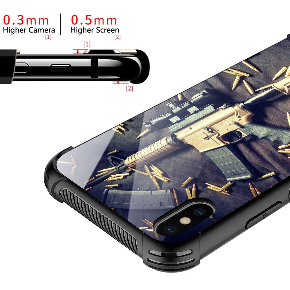 CARLOCA iPhone Xs Max Case - Military AR-15 Design Shockproof Protective Cover for Women & Men | Anti-Scratch Durable Phone Case for iPhone Xs Max (6.5