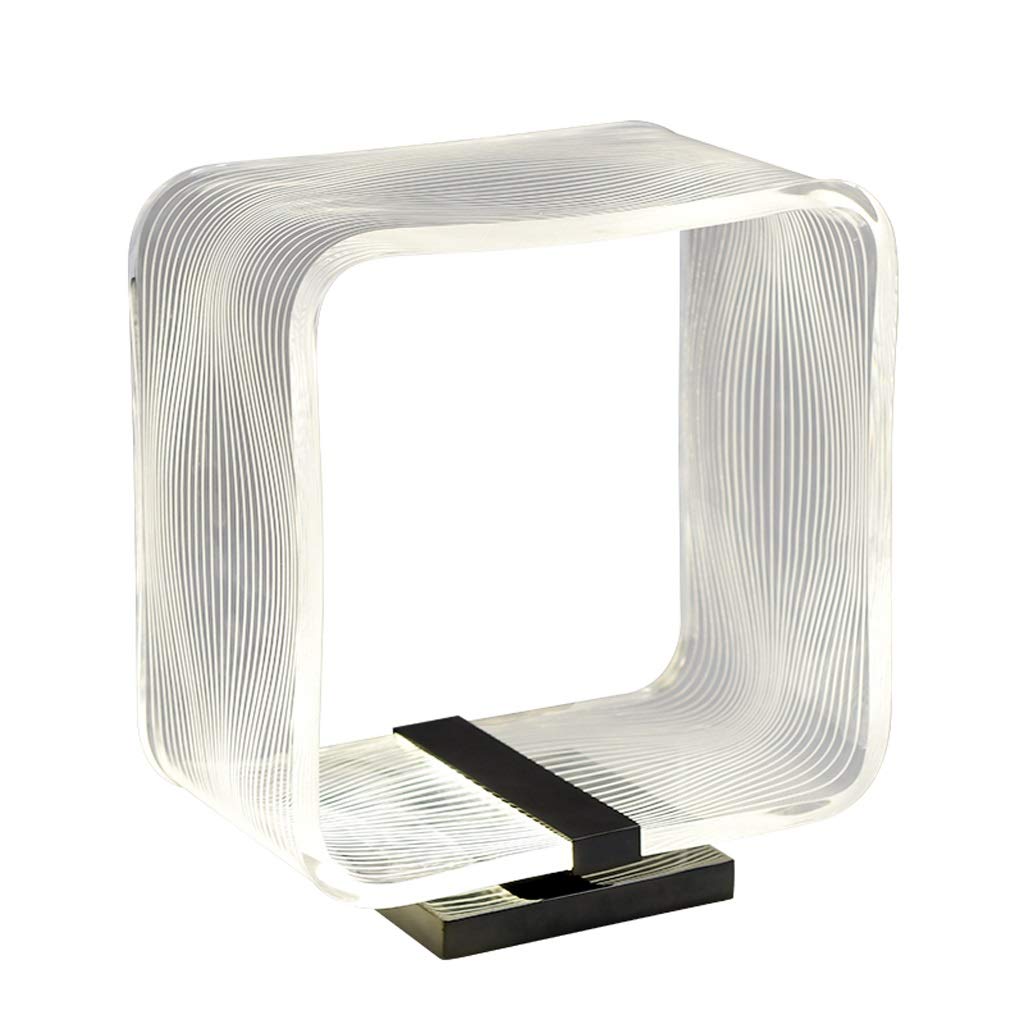 Modern Glass Table Lamp - Simple Design Bedside Lamp for Bedroom, Living Room, Study & Hotel | Small Size Nightstand Lamp for Reading & Relaxation