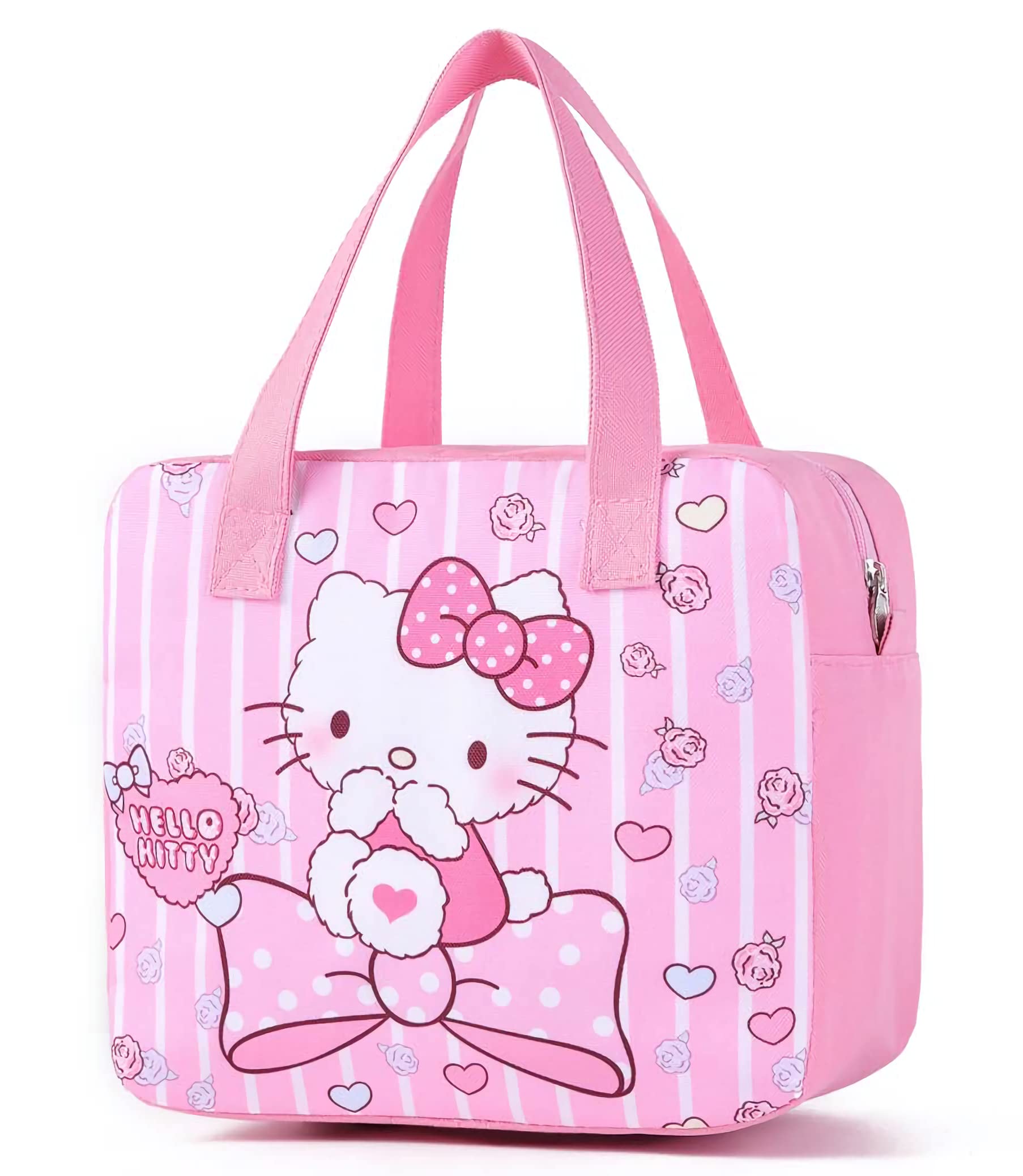 Stylish Insulated Lunch Bag for Women - Reusable Pink Lunch Tote for Work, Office, Picnic & Travel - Perfect for Meal Prep, School, and Outdoor Activities