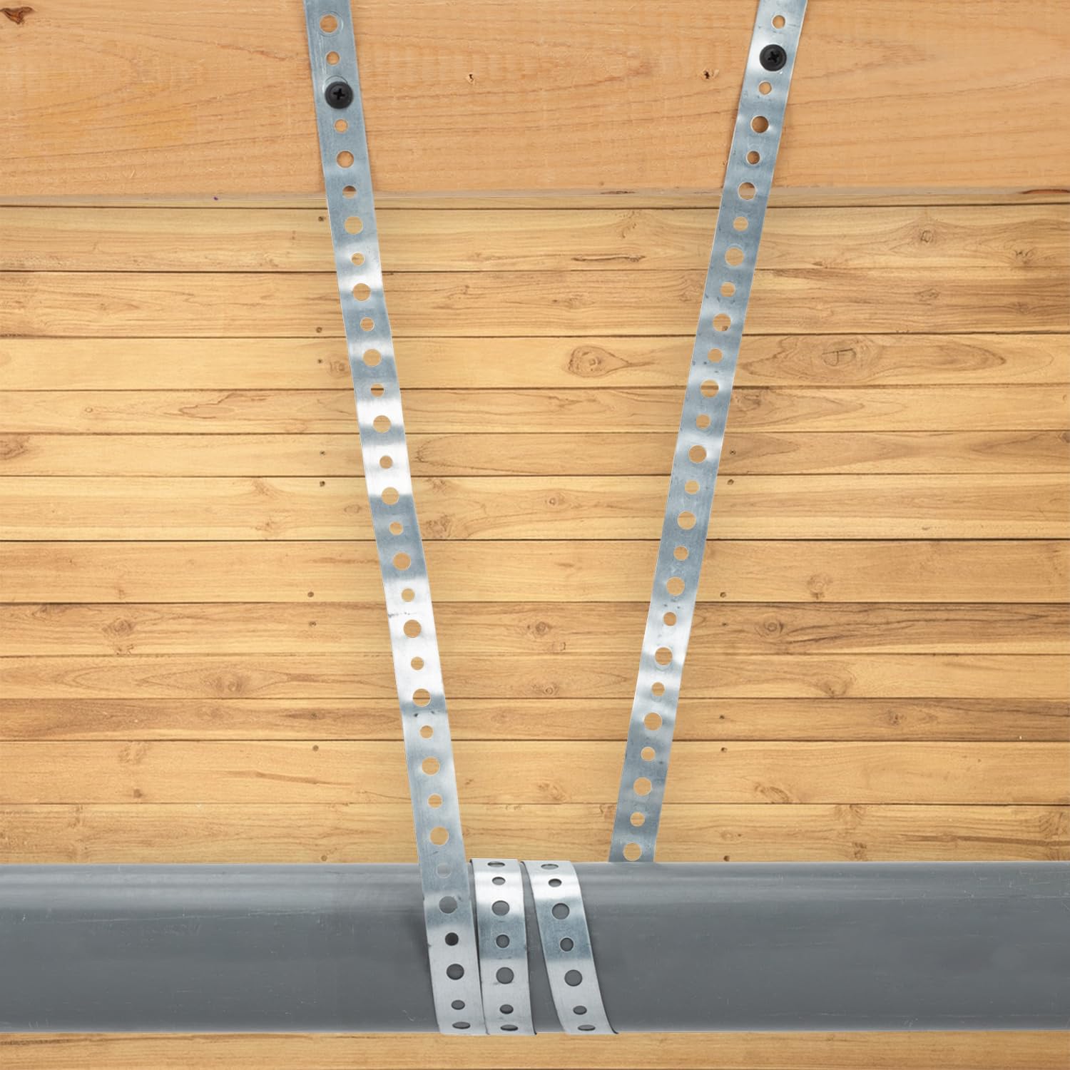 3/4-Inch x 100-Feet 24-Gauge Galvanized Metal Pipe Strap for Pipe Support, Hanging & Flexible Trimming - Pre-Drilled Holes for Easy Installation - Perfect for Plumbing, HVAC & DIY Projects