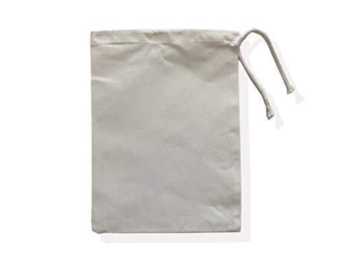 12x20 Inches White Cotton Produce Bags - Biodegradable & Reusable Drawstring Grocery Bags (Pack of 25) | Eco-Friendly Shopping, Farmers Market, Bulk Food Storage, Organic Produce Carrying