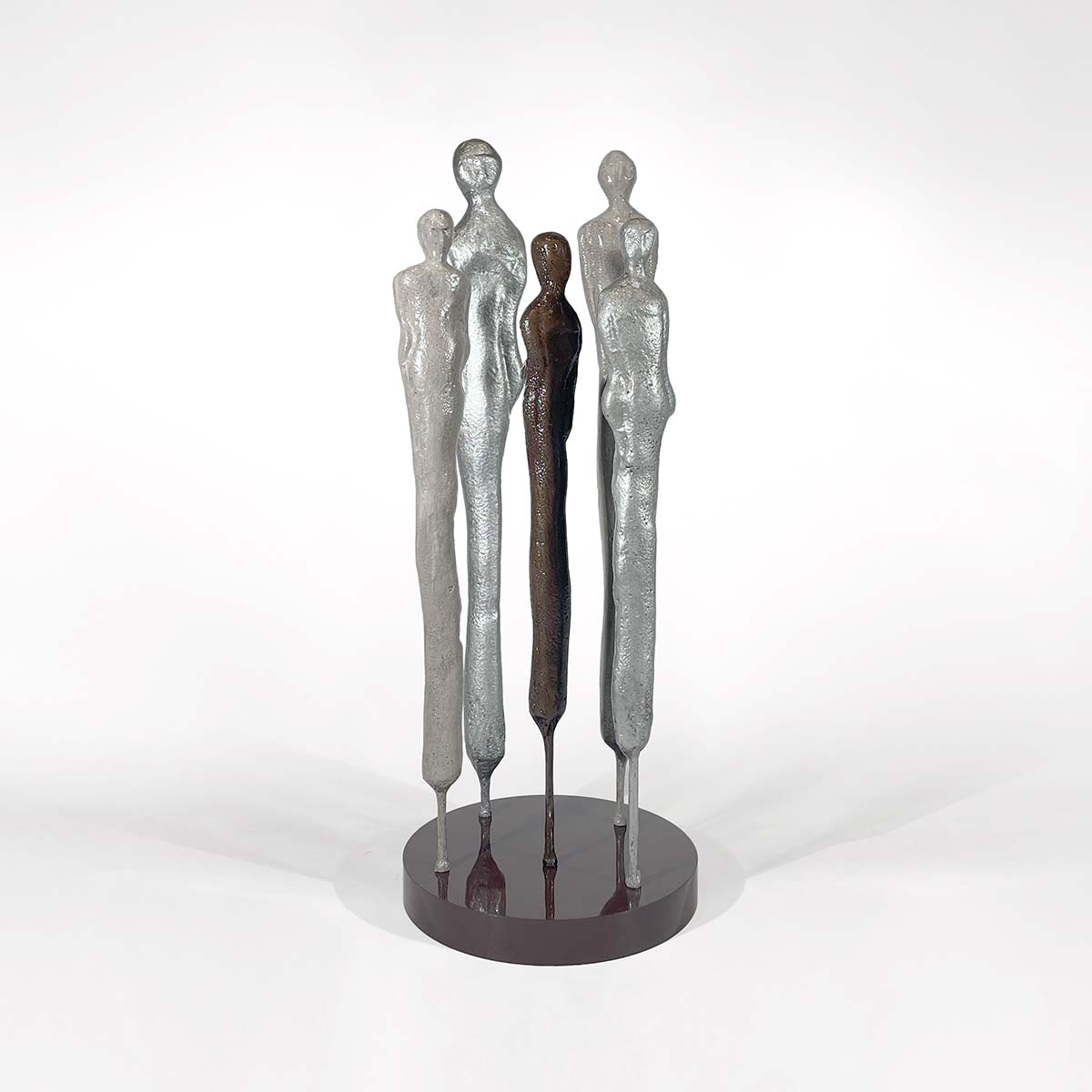 Vertical People Fiberglass Sculpture - Modern Art Decor for Home, Office & Garden - Perfect for Indoor & Outdoor Decoration