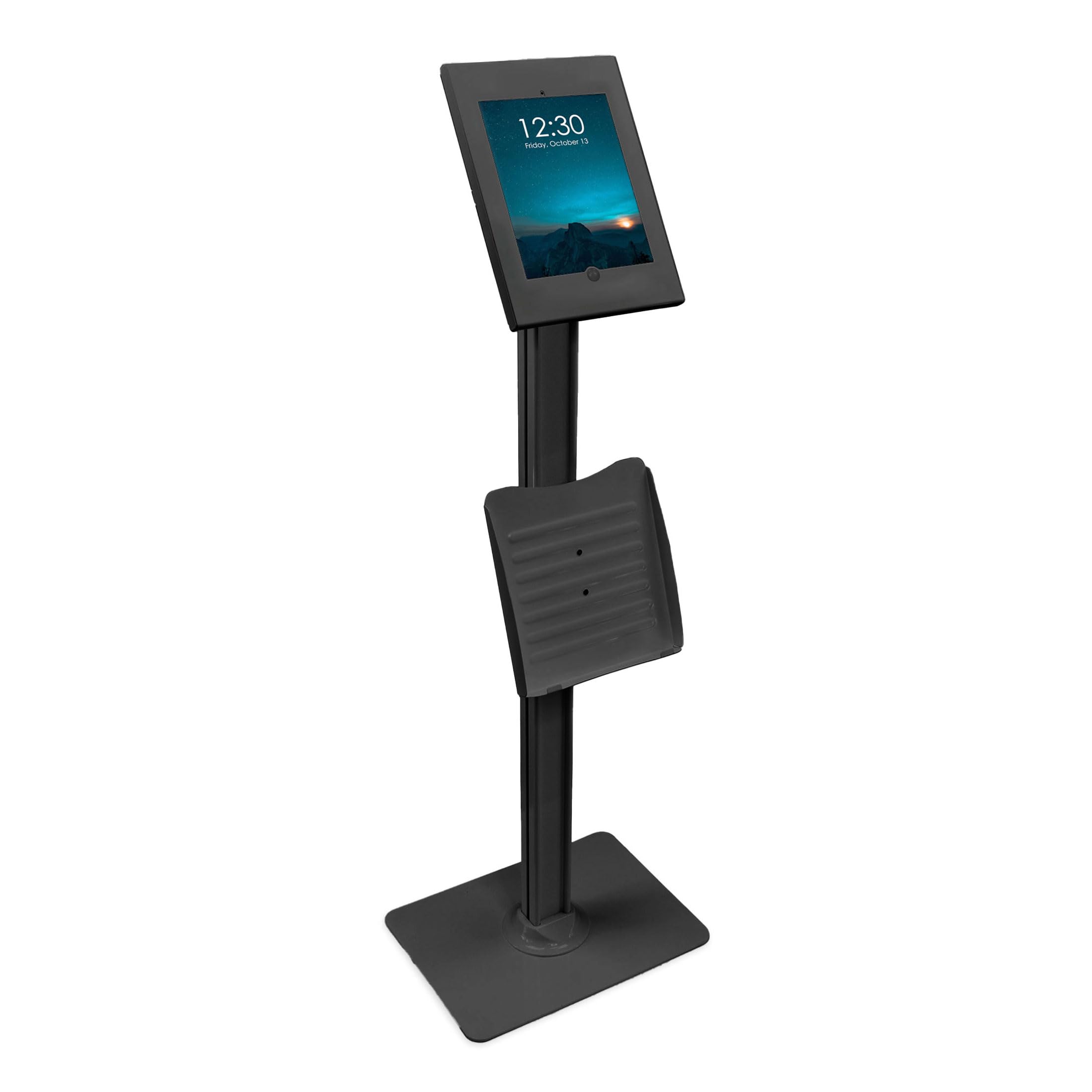 Mount-It! Universal Anti-Theft Floor Stand for iPad 7th-10th Gen, iPad Pro & iPad Air - Secure Adjustable Tablet Kiosk Mount with Locking Mechanism - Ideal for Retail Stores, Restaurants & Public Spaces