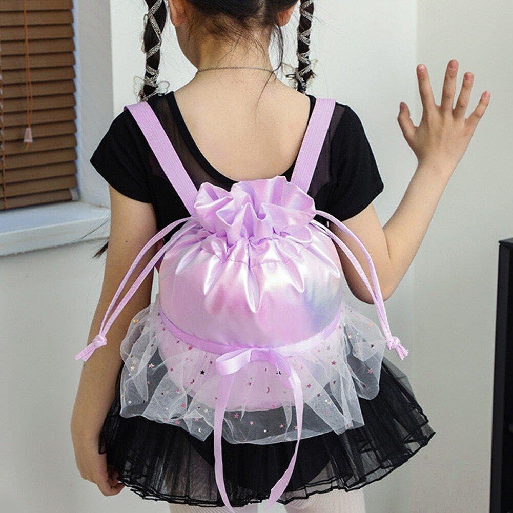 Waterproof Ballet Dance Backpack for Girls - Cute Drawstring Duffle Bag for Ballet Class, Dance Practice & Travel | Perfect Dance Bag for Ballet Shoes & Accessories