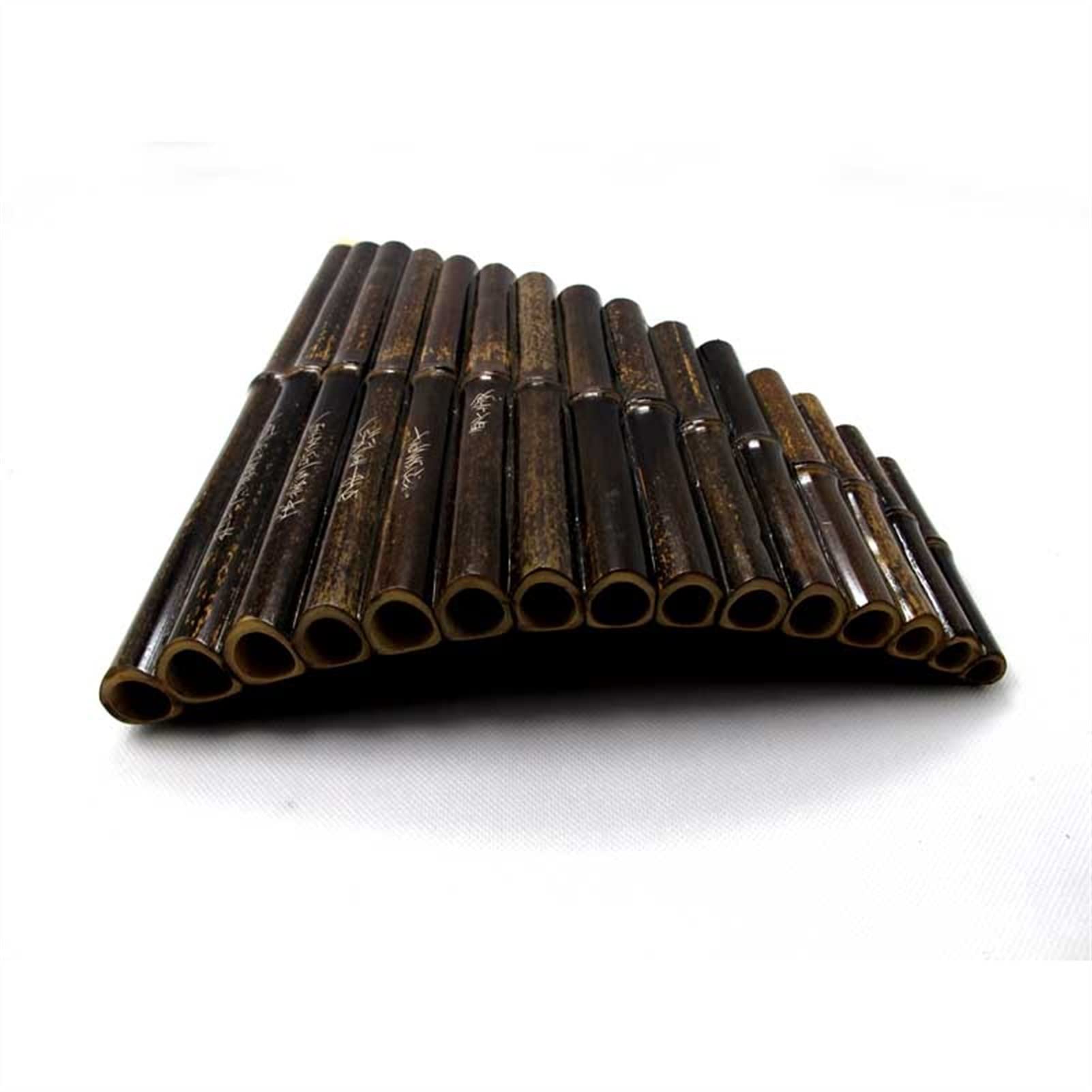 15 Pipe Purple Bamboo Pan Flute - Traditional Woodwind Musical Instrument for Beginners, Professionals & Collectors - Perfect for Folk Music, Meditation & Cultural Performances