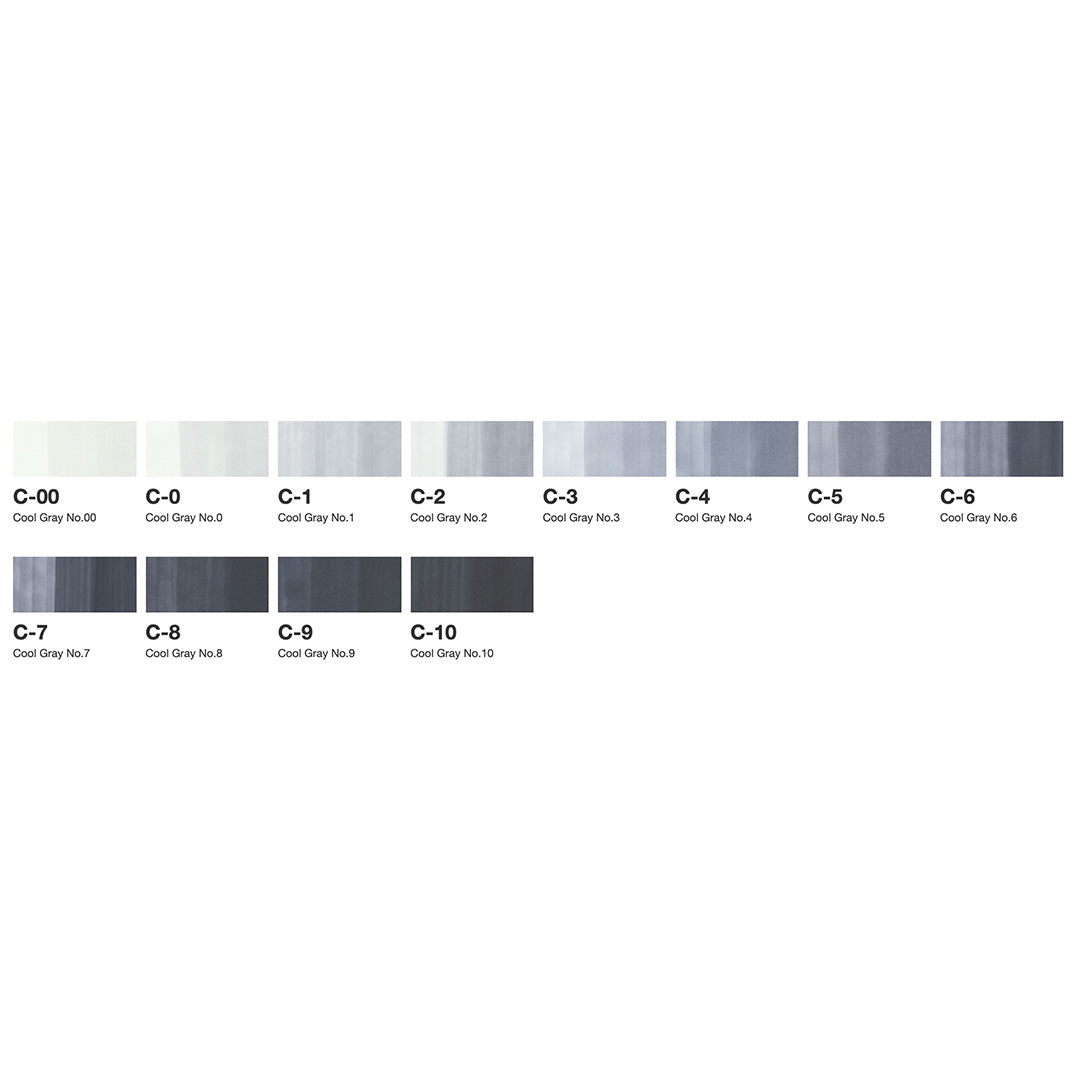 Copic Sketch Marker Pen Set - 12 Cool Grey Alcohol-Based Markers for Artists, Illustrators & Designers | Perfect for Sketching, Manga, Comic Art & Professional Illustration