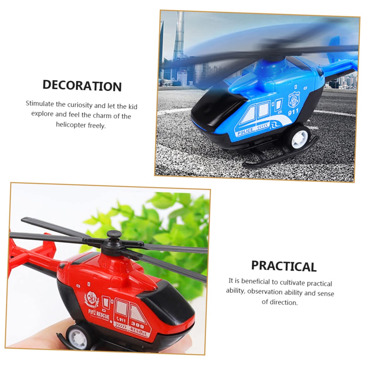 12-Piece Remove Helicopter Toy Set - Flying Aircraft Models for Kids & Toddlers | Inertial Helicopter Toys with ABS Material | Great for Birthday Gifts, Party Favors & Outdoor Play