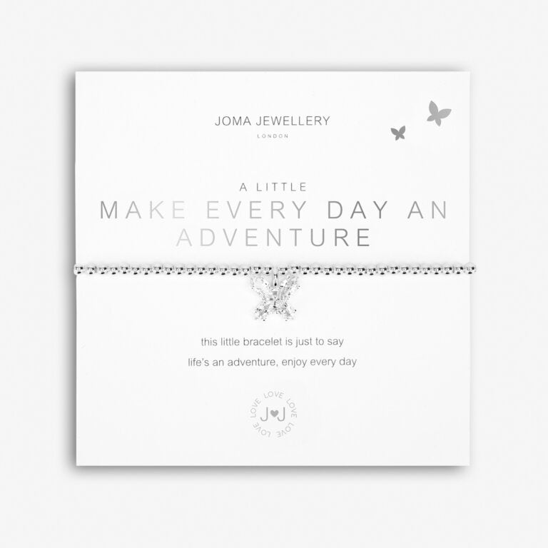 Joma Jewellery Bracelet - A Little Make Every Day An Adventure | Dainty Adjustable Charm Bracelet for Women | Perfect for Everyday Wear, Gifts & Special Occasions