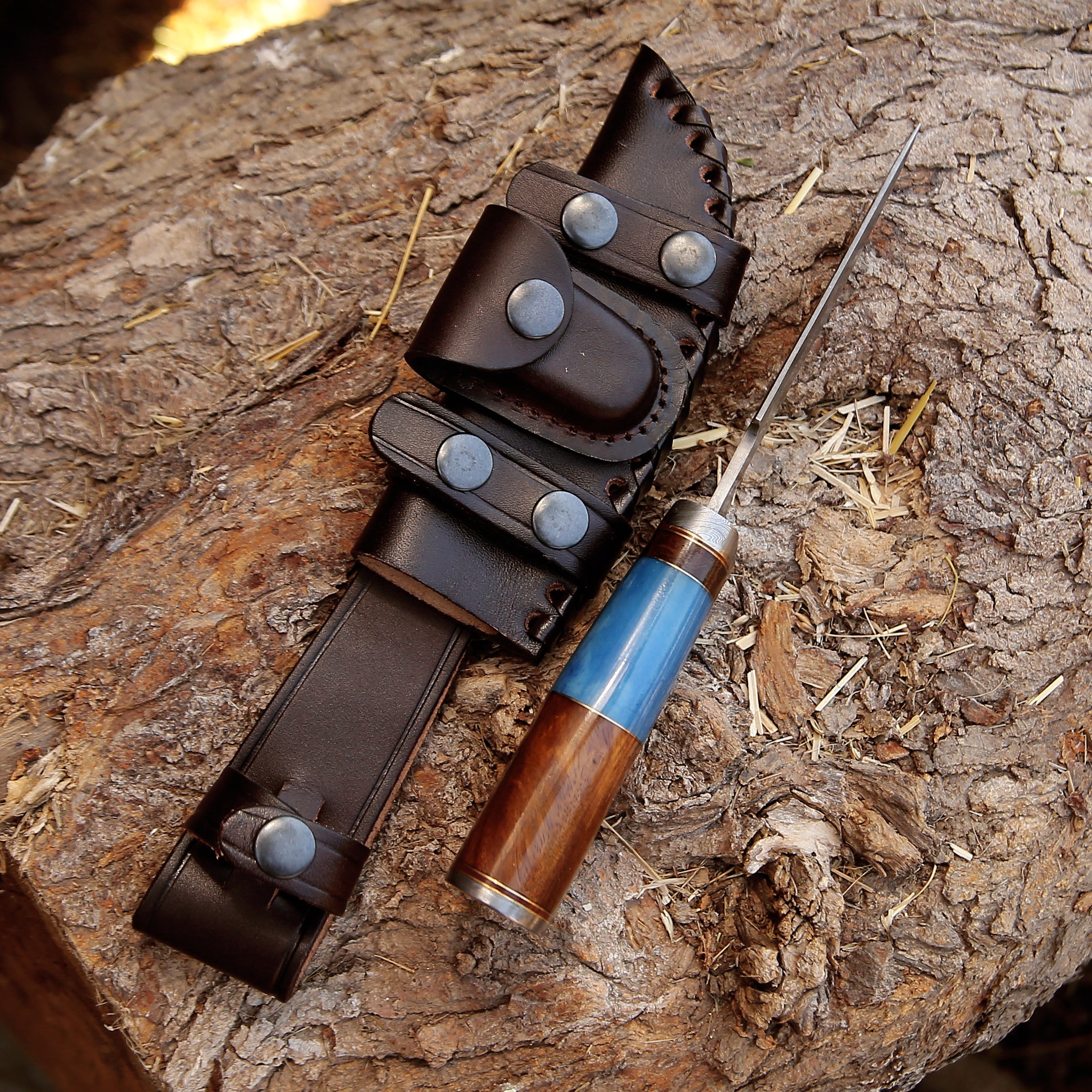 Premium Champion Hunting Knife with Exotic Rosewood & Bone Handle - Durable Outdoor Survival Knife for Hunting, Camping & Bushcraft - Perfect Gift for Hunters & Outdoorsmen
