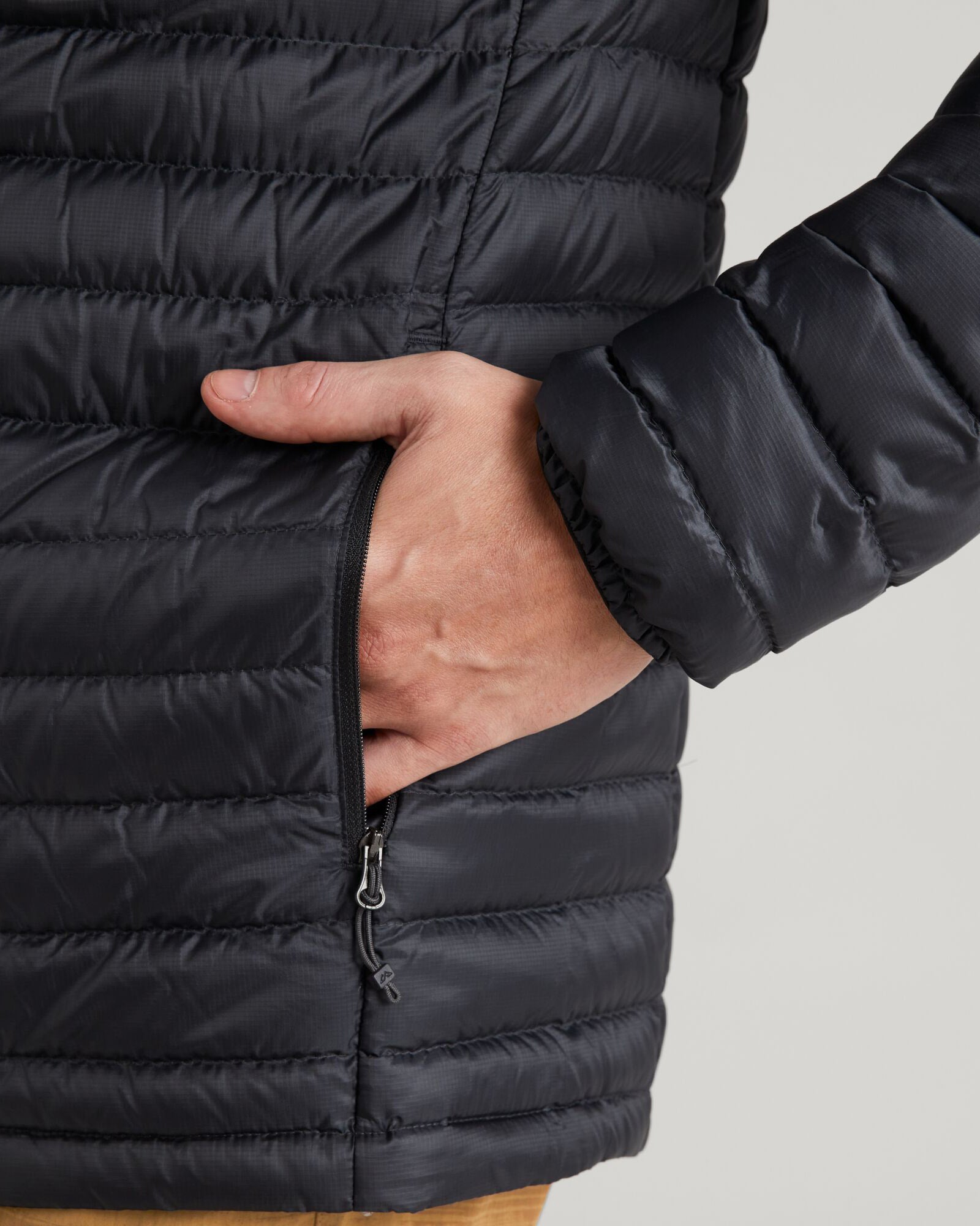 Men's Heli R Down Jacket - Lightweight Warm Winter Coat, Waterproof & Windproof, Black Stingray Color - Perfect for Skiing, Hiking & Outdoor Adventures