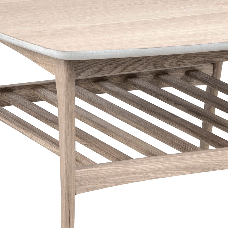 VIVEKA 80cm Natural Wood Coffee Table - Modern Living Room Furniture for Home Decor & Relaxation