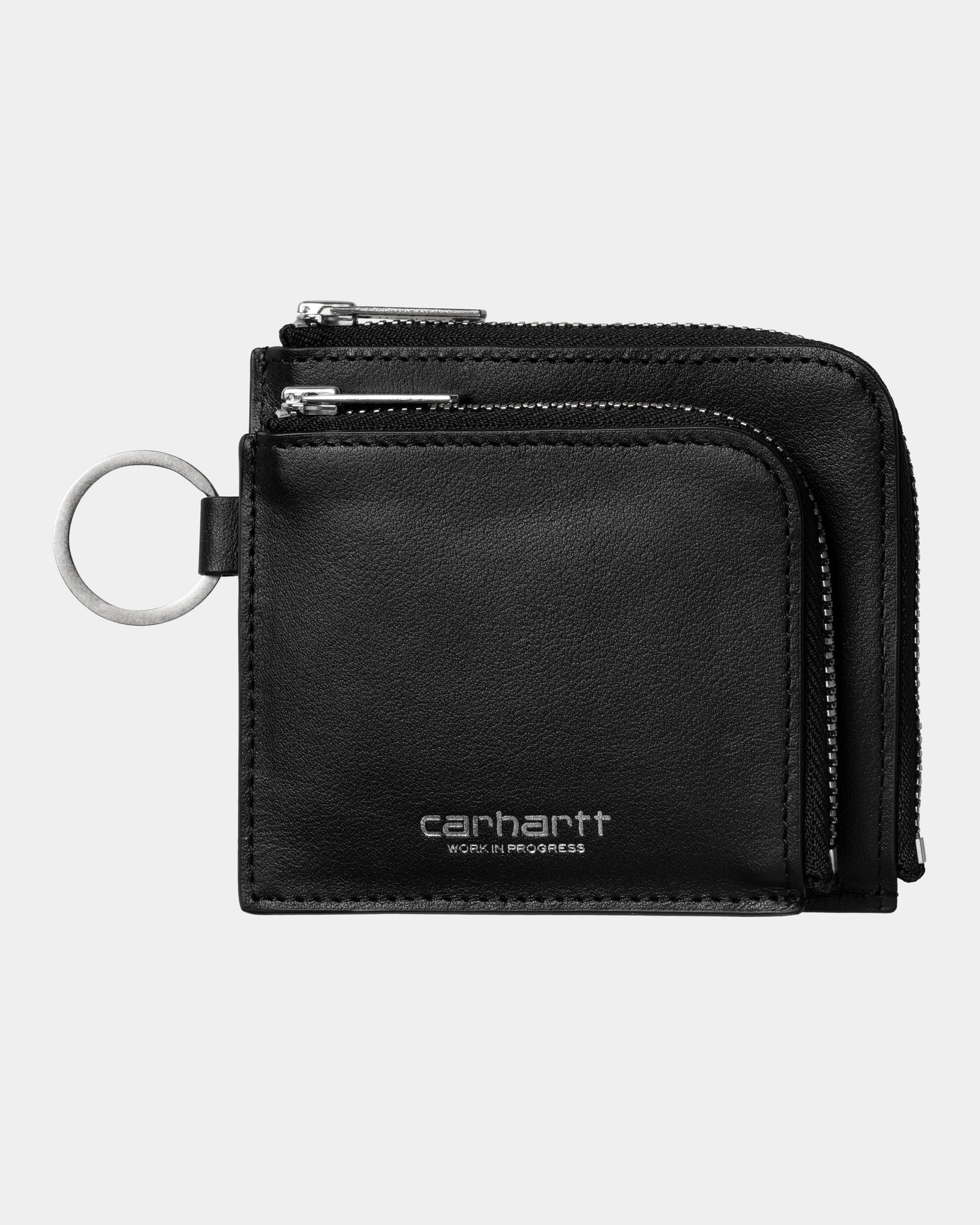 Double Vegas Zip Wallet for Men & Women - RFID Blocking Slim Bifold Wallet with Money Clip (Black/Silver) | Perfect for Travel, Business & Everyday Use