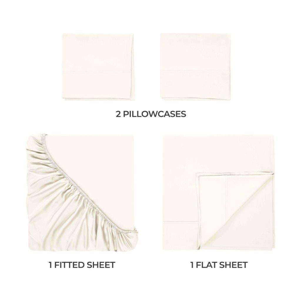 Premium 300 Thread Count Modal Deep Pocket Sheet Set - Soft & Breathable Bedding for Ultimate Comfort - Perfect for Master Bedroom, Guest Room, or Vacation Home