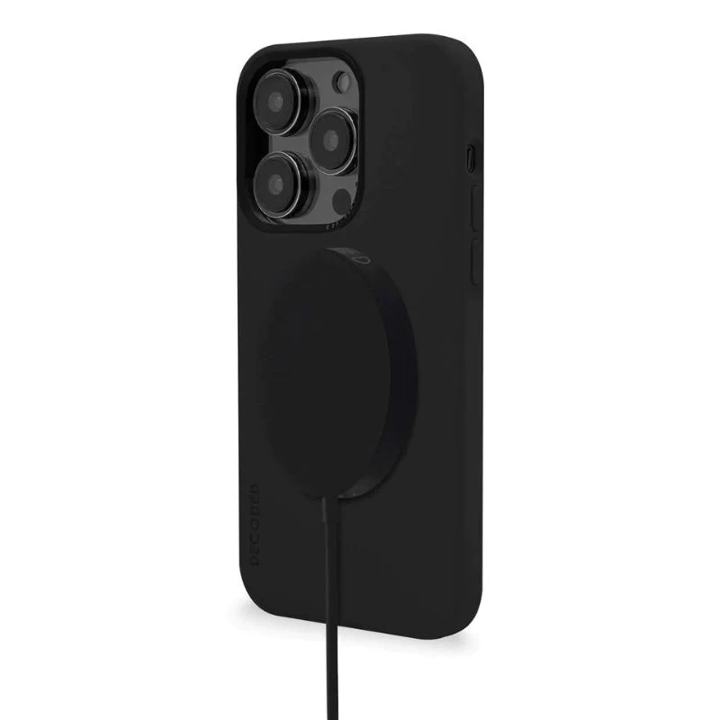 DECODED Silicone Case for iPhone 14 Pro Max - Shockproof Protective Cover, Anti-Scratch Back Cover - Charcoal Black | Perfect for Daily Use, Travel & Outdoor Activities