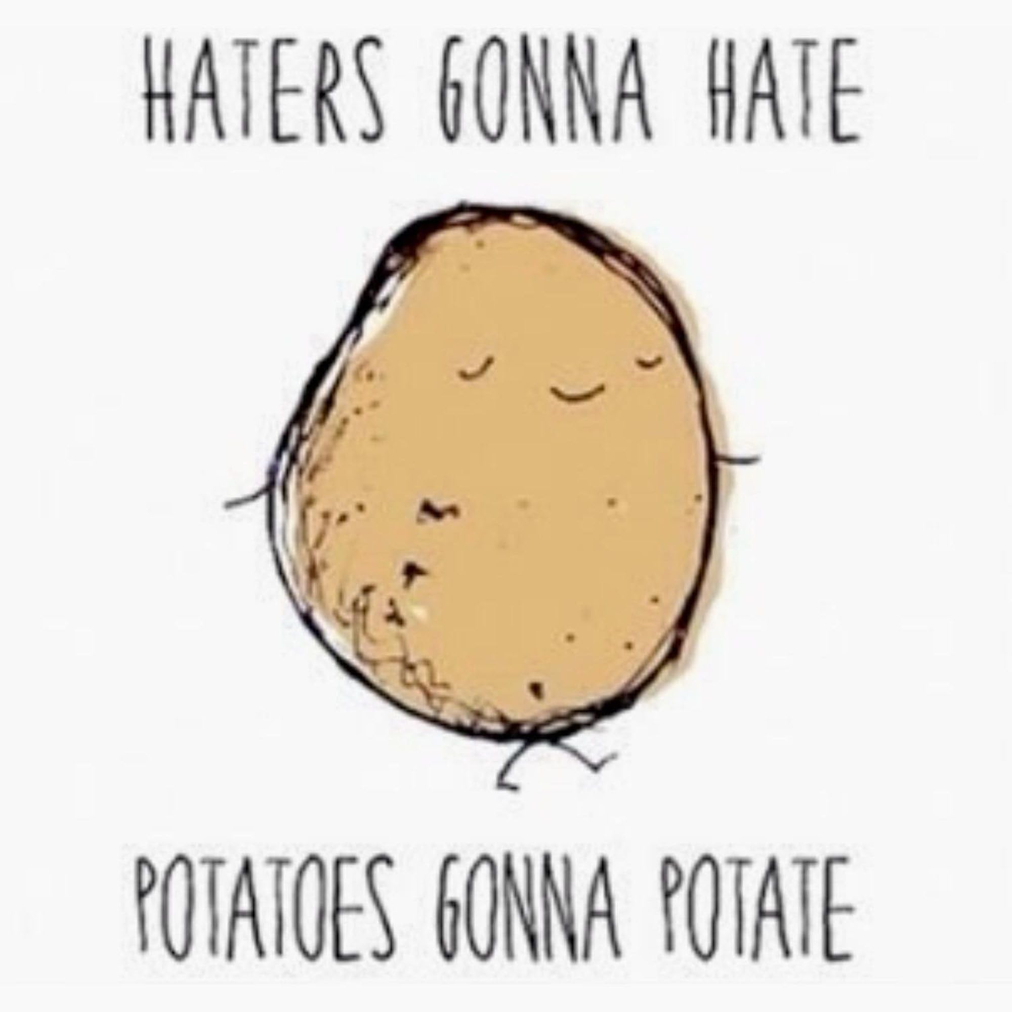 Haters Gonna Hate, Potatoes Gonna Potate Adjustable Snapback Trucker Hat by CafePress - Funny Novelty Hat for Men & Women, Perfect for Casual Wear, Outdoor Activities, and Gifts