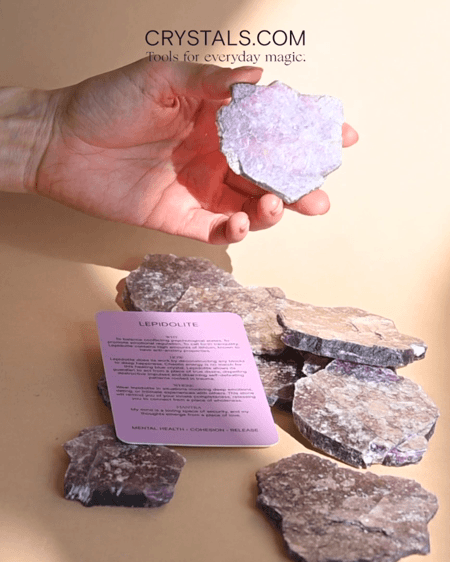 Natural Lepidolite Rough Stone - Raw Healing Crystal for Stress Relief, Anxiety & Emotional Balance | Meditation, Reiki, Jewelry Making & Home Decor