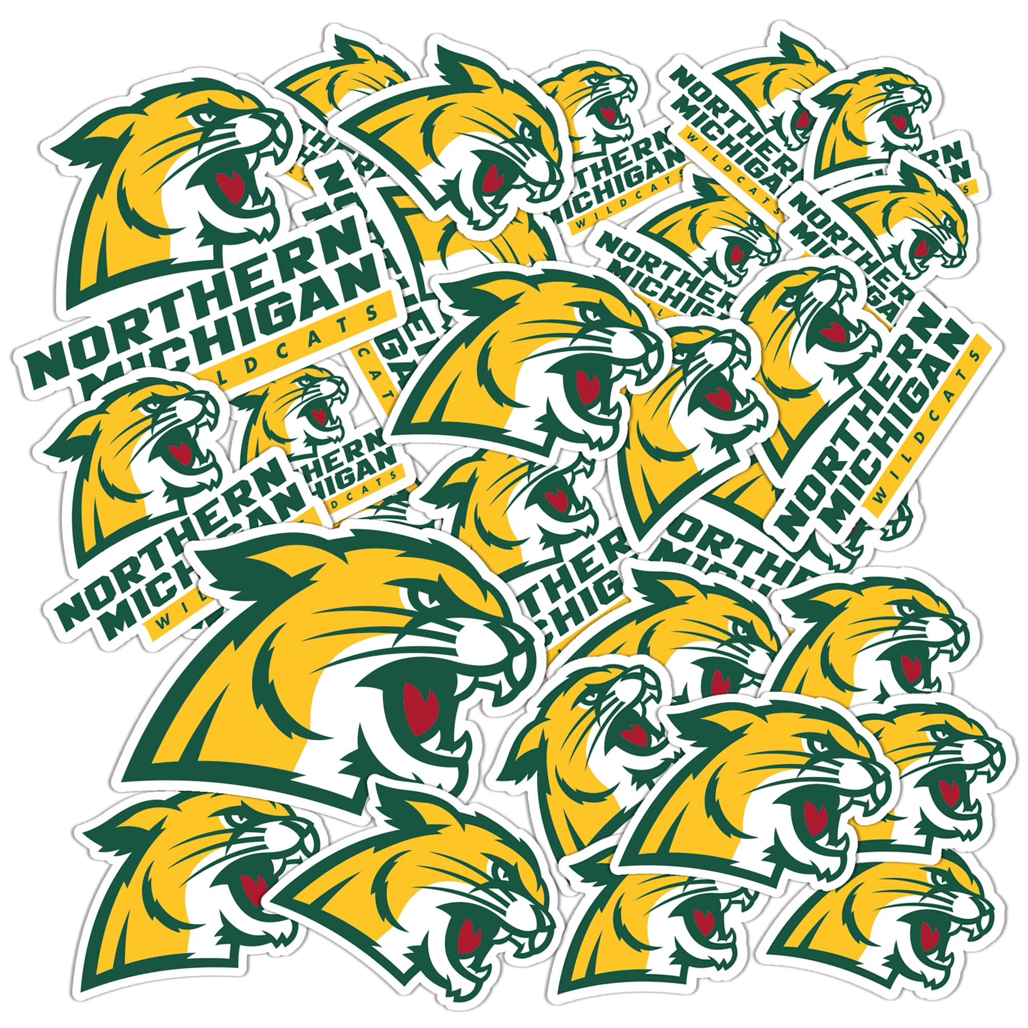 NMU Wildcats Vinyl Decals - Desert Cactus Design Stickers for Laptop, Water Bottle, Car & Scrapbook | Northern Michigan University Merch | Perfect for College Students, Fans & Alumni Gifts