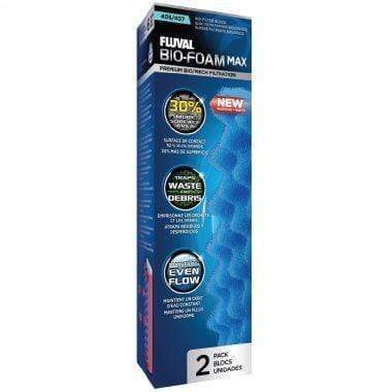 Fluval 406/407 Bio Foam Max Filter Media - 2 Pack Replacement Foam for Aquarium Canister Filters - Perfect for Freshwater & Saltwater Fish Tanks