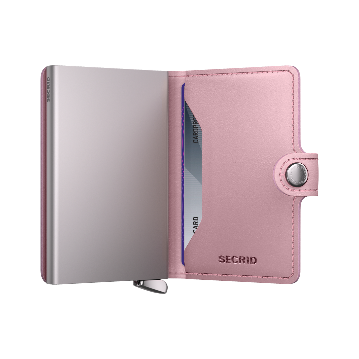 SECRID Miniwallet Premium Embossed Diamond Rose - Slim RFID Blocking Leather Wallet for Women - Perfect for Travel, Everyday Use & Gift Giving