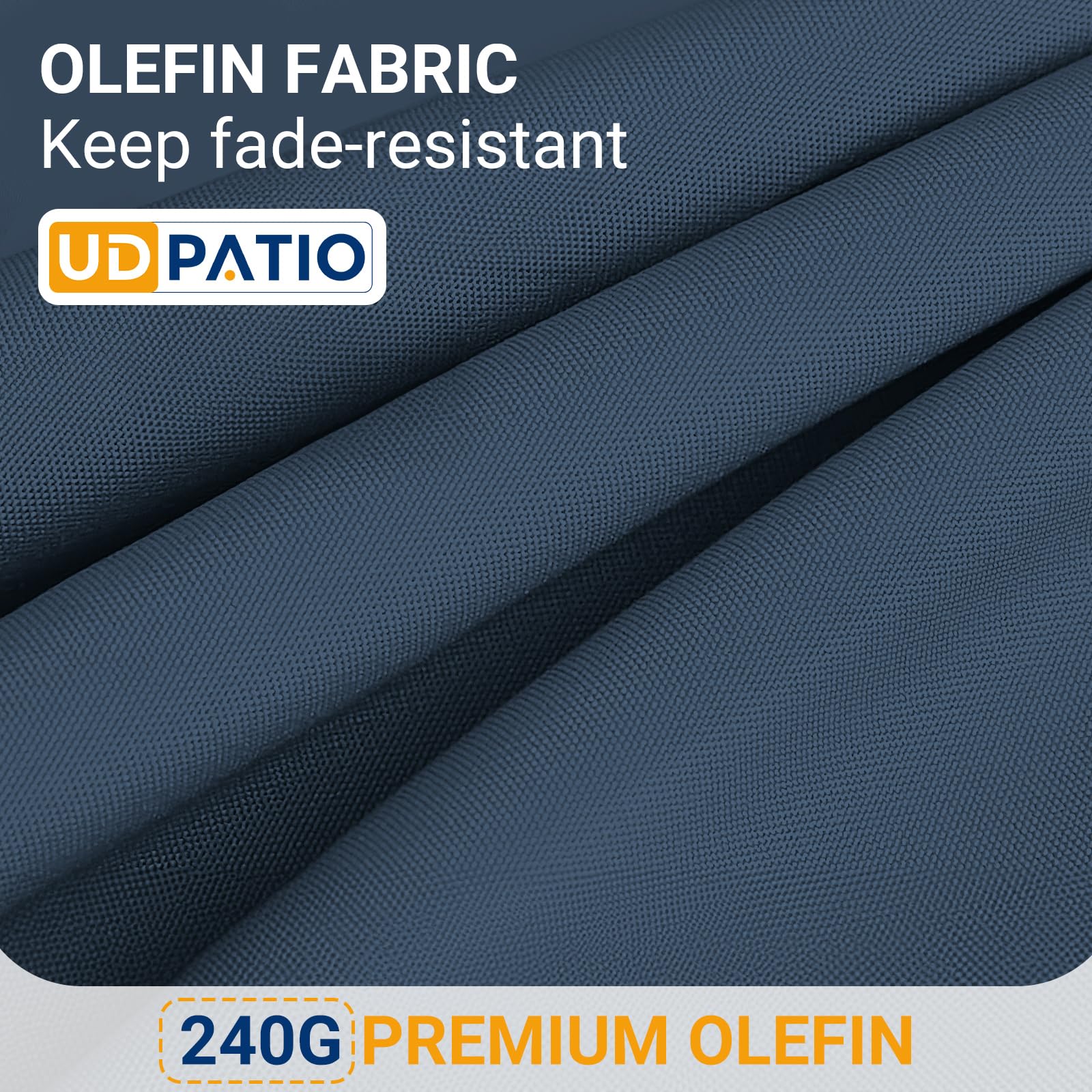 UDPATIO Outdoor Loveseat - Aluminum Patio Furniture with 5
