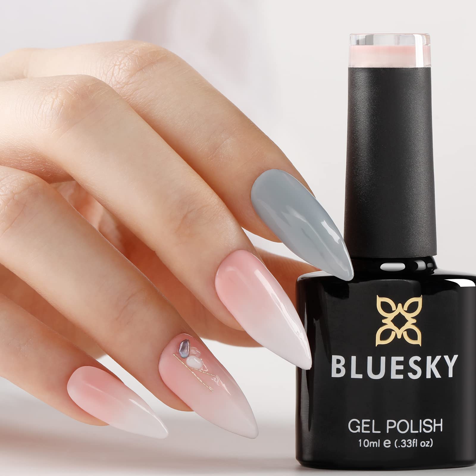 Bluesky Gel Nail Polish - Dolly Mixture Pastel 03 Light Pink | Long Lasting Chip Resistant UV/LED Nail Gel | 10ml Bottle | Perfect for Spring Nails, Bridal Manicures & Everyday Wear