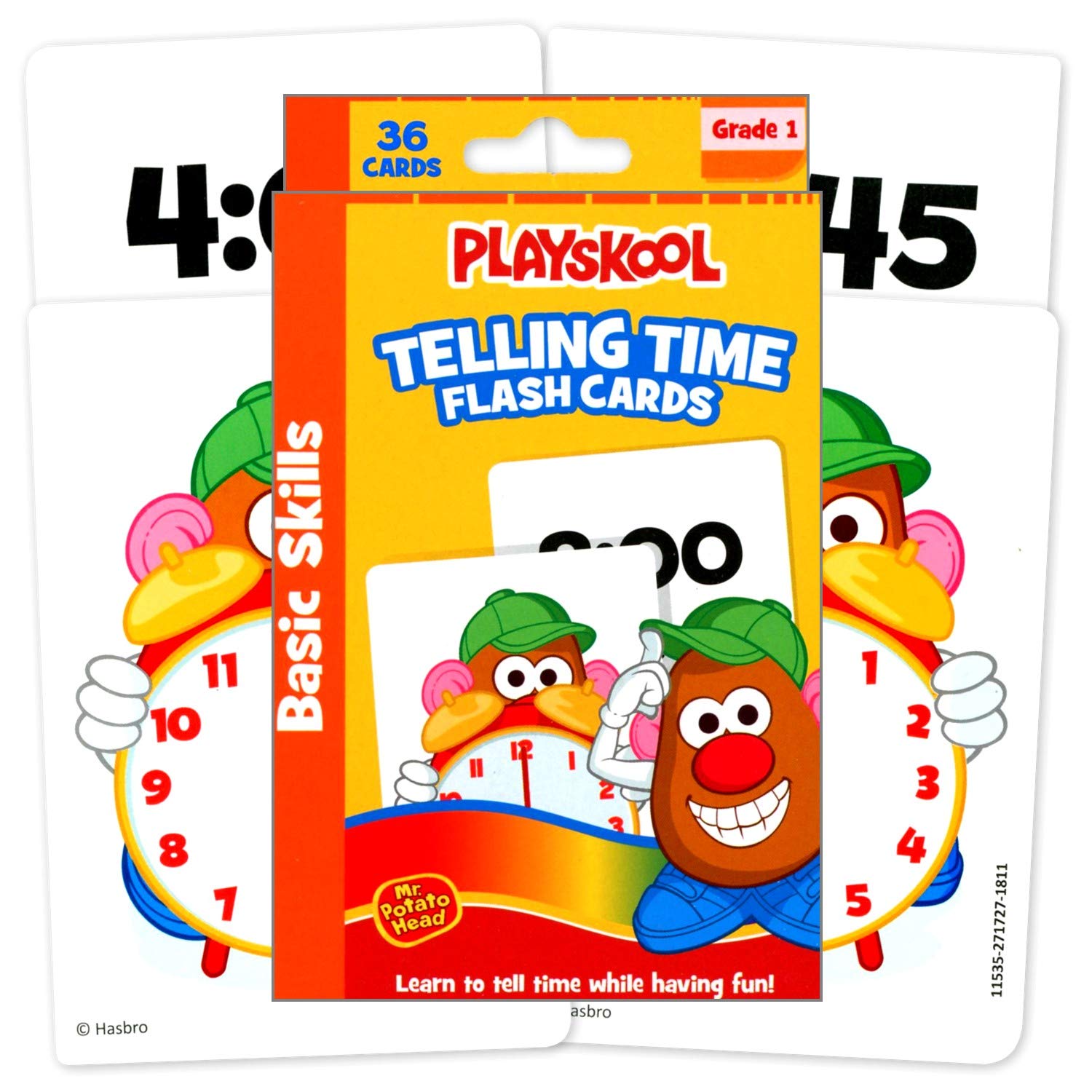 Flash Cards Playskool Learning Educational Games for Kids - Learn to Tell Time - Perfect for Home, Classroom, and Travel Activities