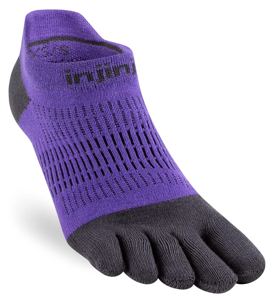Injinji Women's Run Lightweight No-Show Toe Socks - Breathable Performance Socks for Running, Hiking & Gym Workouts