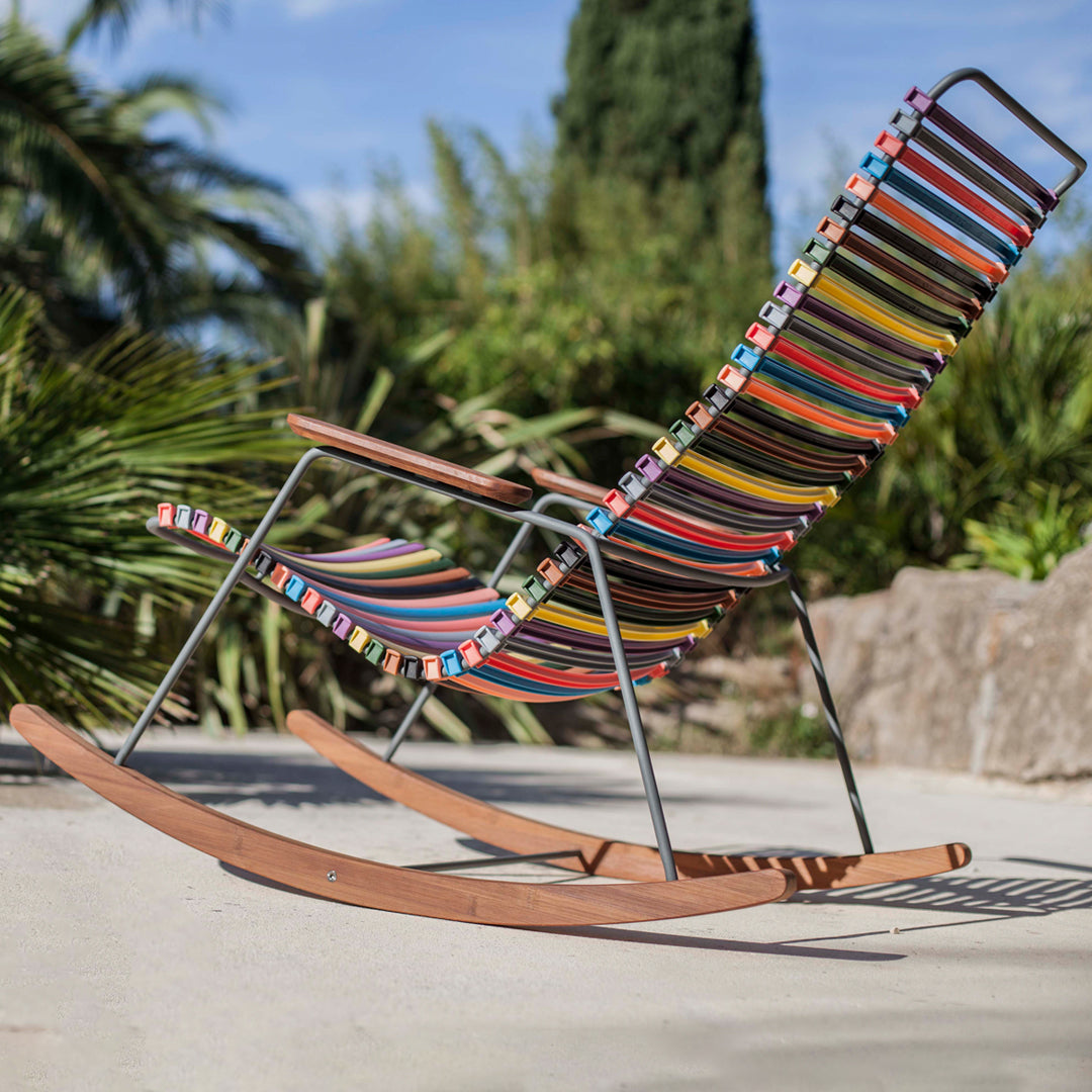 Best Outdoor Rocking Chair for Patio, Garden & Backyard - Durable All-Weather Wicker Furniture with Cushions - Perfect for Relaxing, Reading & Enjoying Nature