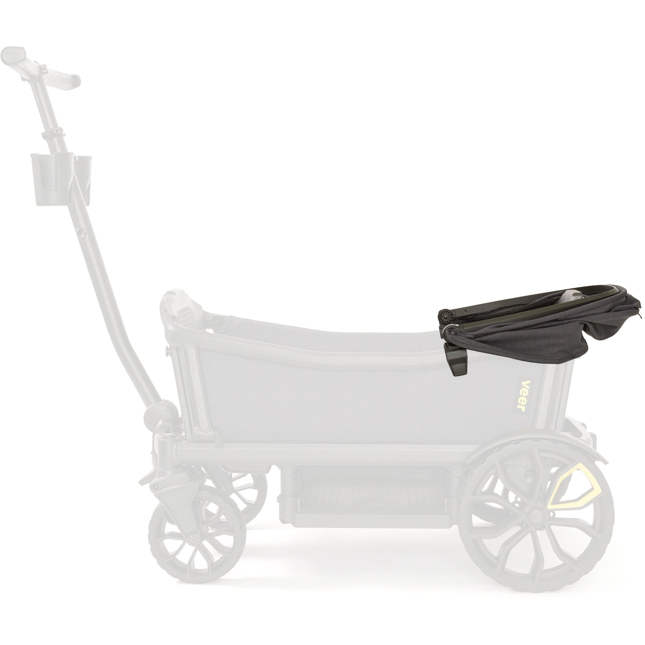Veer Cruiser XL Custom Retractable Canopy - Adjustable Sun Shade for Strollers, Baby Carriers & Outdoor Gear - Perfect for Beach, Park and Family Outings