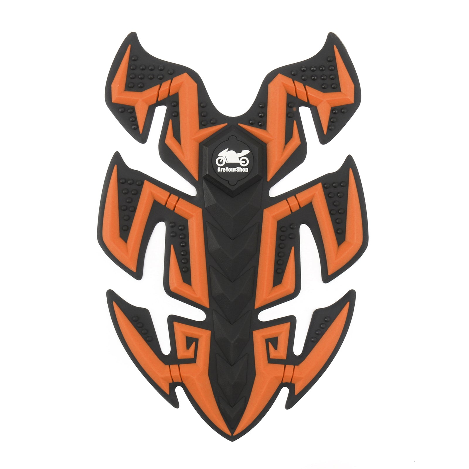 1 Pcs Non-Slip Rubber Motorcycle Gas Tank Pad Protector - Fish Bone Design for Sport Bikes - Oil & Scratch Resistant (Perfect for Harley, Ducati, Yamaha & More) - Ideal for Long Rides & Bike Protection