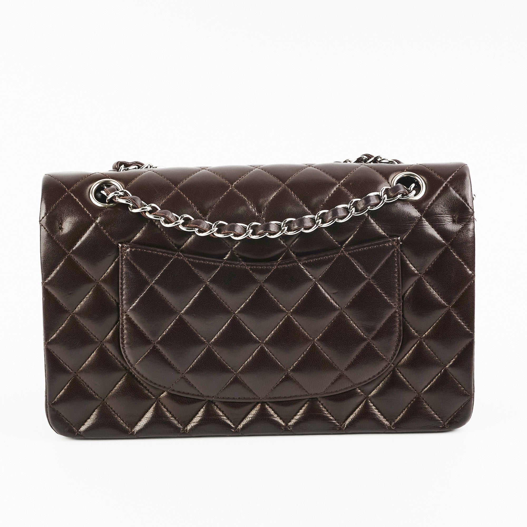 Chanel Medium/Large Classic Double Flap Bag in Dark Chocolate Brown - Luxury Designer Handbag for Women, Perfect for Work, Evening Events & Special Occasions