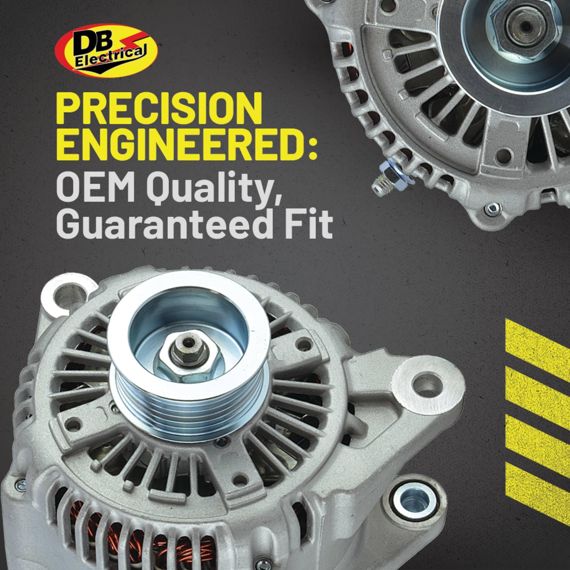 DB Electrical AND0388 New Alternator Compatible with 4.0L Jeep Grand Cherokee & Wrangler TJ (2004 Models) - Replaces 56044678AA, 121000-4530, 11116 - Perfect for Off-Roading & Daily Commuting