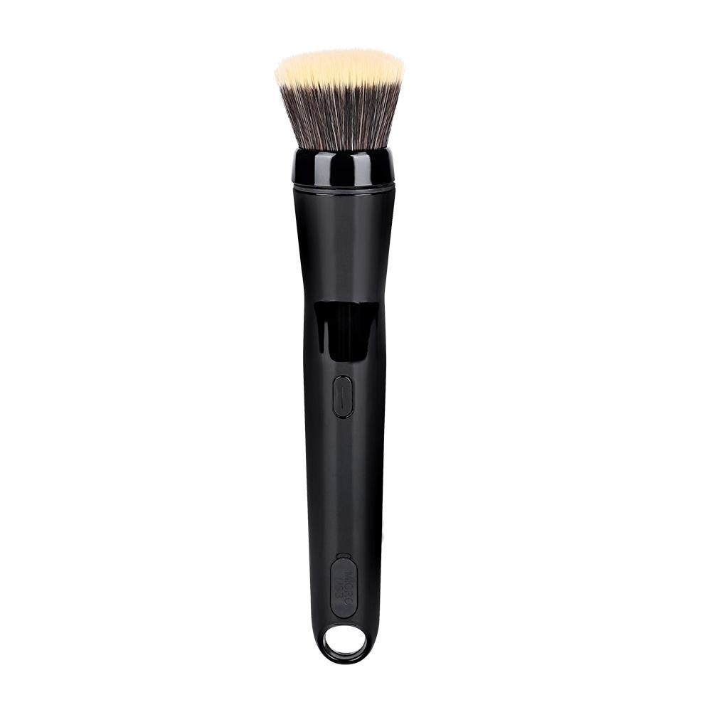 Electric Make Up Brush Set - Automatic Rotating Foundation & Blush Brush with 2 Replaceable Heads - Perfect for Flawless Makeup Application at Home or On-the-Go