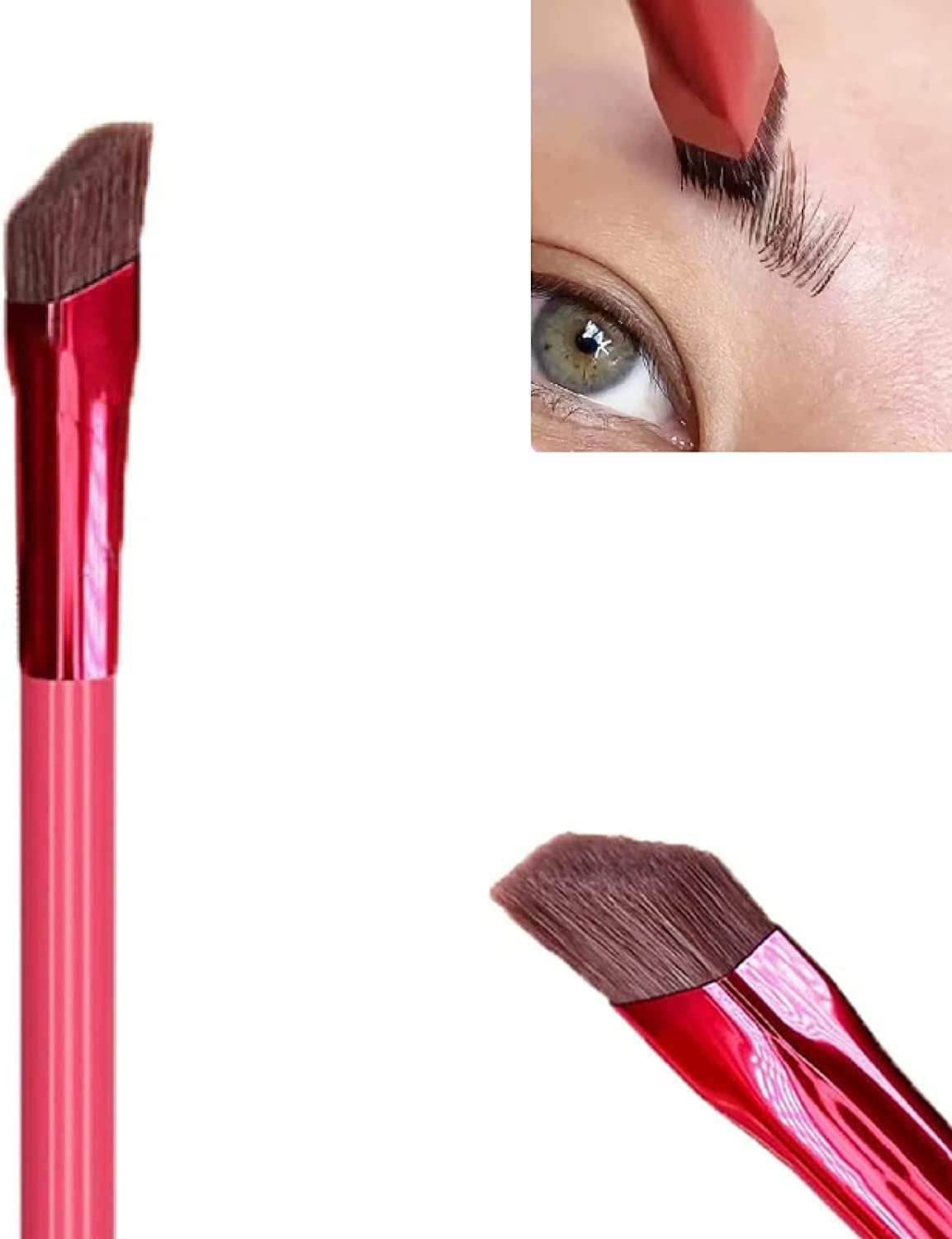 Professional Multi-Function Eyebrow Brush - 3D Angled Concealer Makeup Brush for Eyebrow Shaping, Hairline & Contouring | Perfect for Eyebrow Filling, Concealing & Makeup Blending (1pc) - Ideal for Daily Makeup, Professional Salon Use & On-The-Go Touch Ups