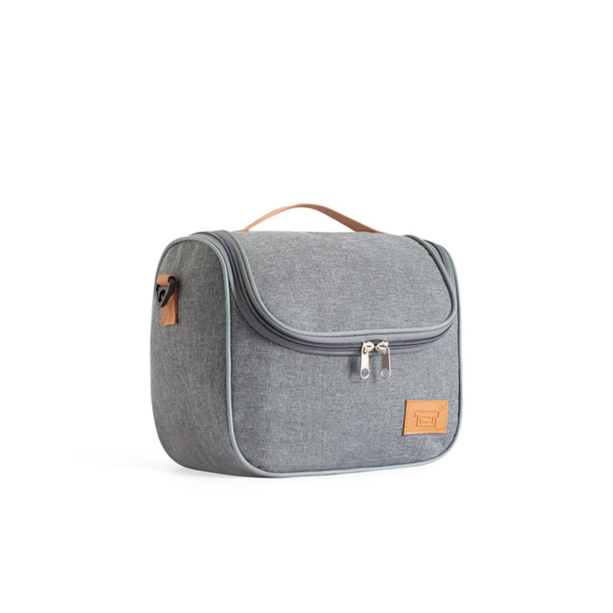 Insulated Reusable Lunch Bag for Adults - Thermal Cooler Tote for Work, Picnic, Hiking & Outdoor Activities (Grey) - Eco-Friendly & Leak-Proof Design
