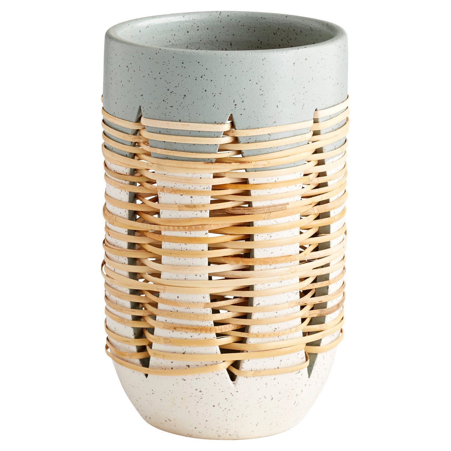Cyan Design 11128 Large Crescent Vase in Grey and Ivory - Perfect for Home Decor, Wedding Centerpieces & Modern Interior Design