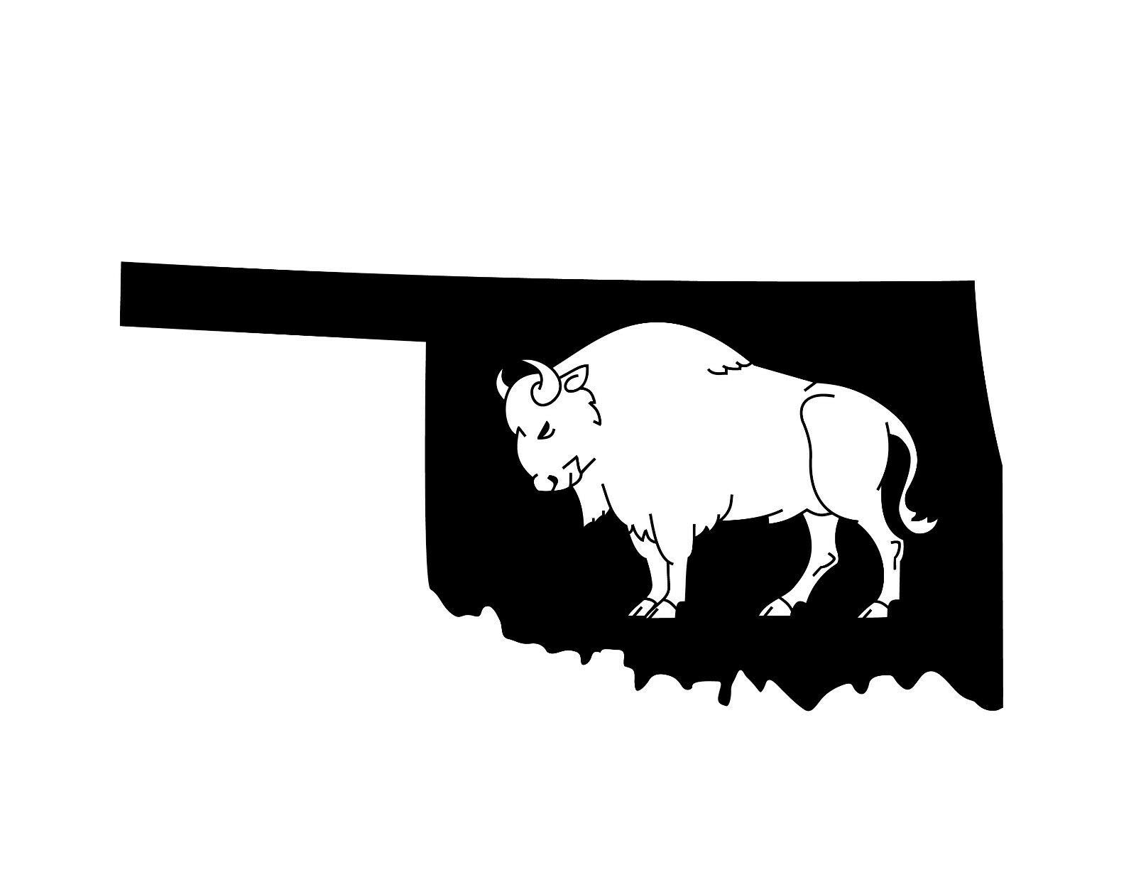 Oklahoma Buffalo Double-Sided Stainless Steel Keychain - Durable Key Ring Holder with Carabiner Clip for Keys, Key Finder & Everyday Carry (Perfect for Outdoor, Travel, and Home Organization)