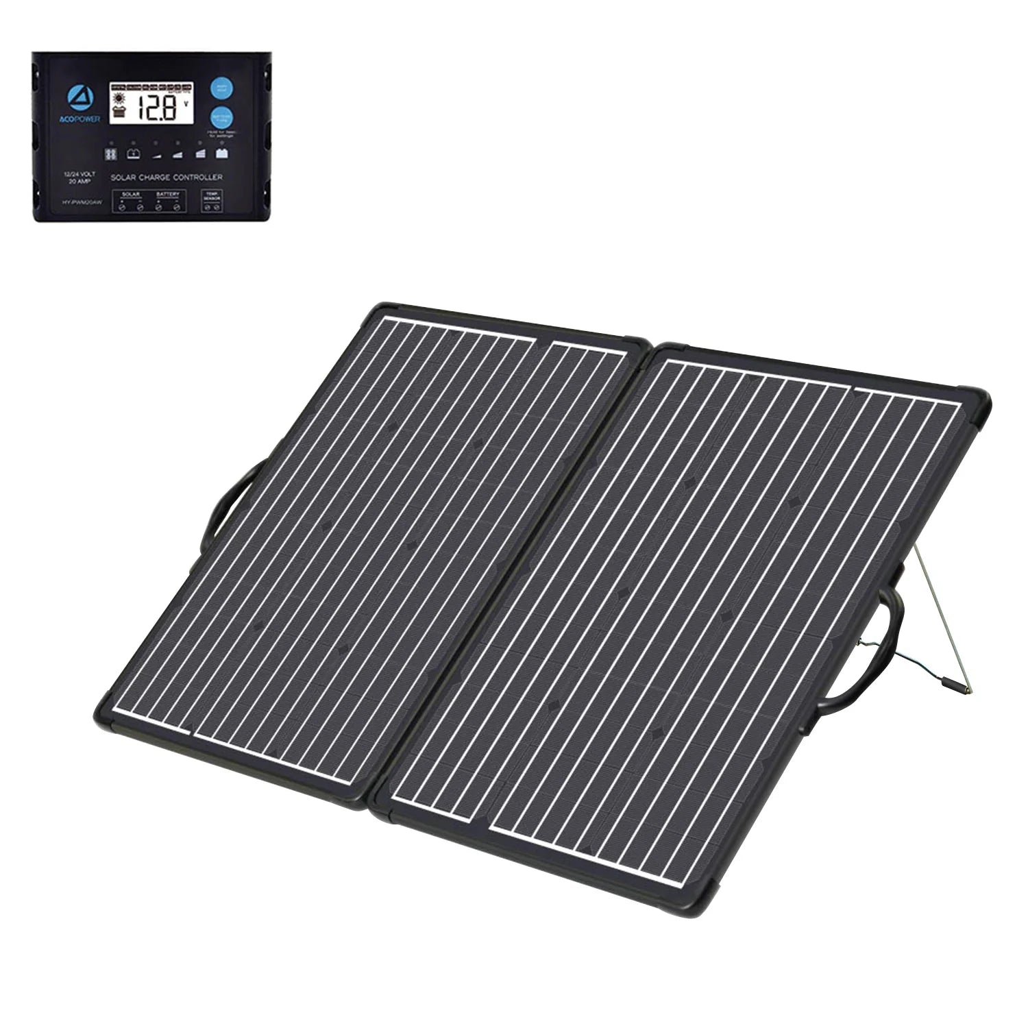 ACOPOWER 100W Portable Solar Panel Kit with 20A Charge Controller - Lightweight & Efficient for Camping, RV, Off-Grid Power, and Emergency Backup