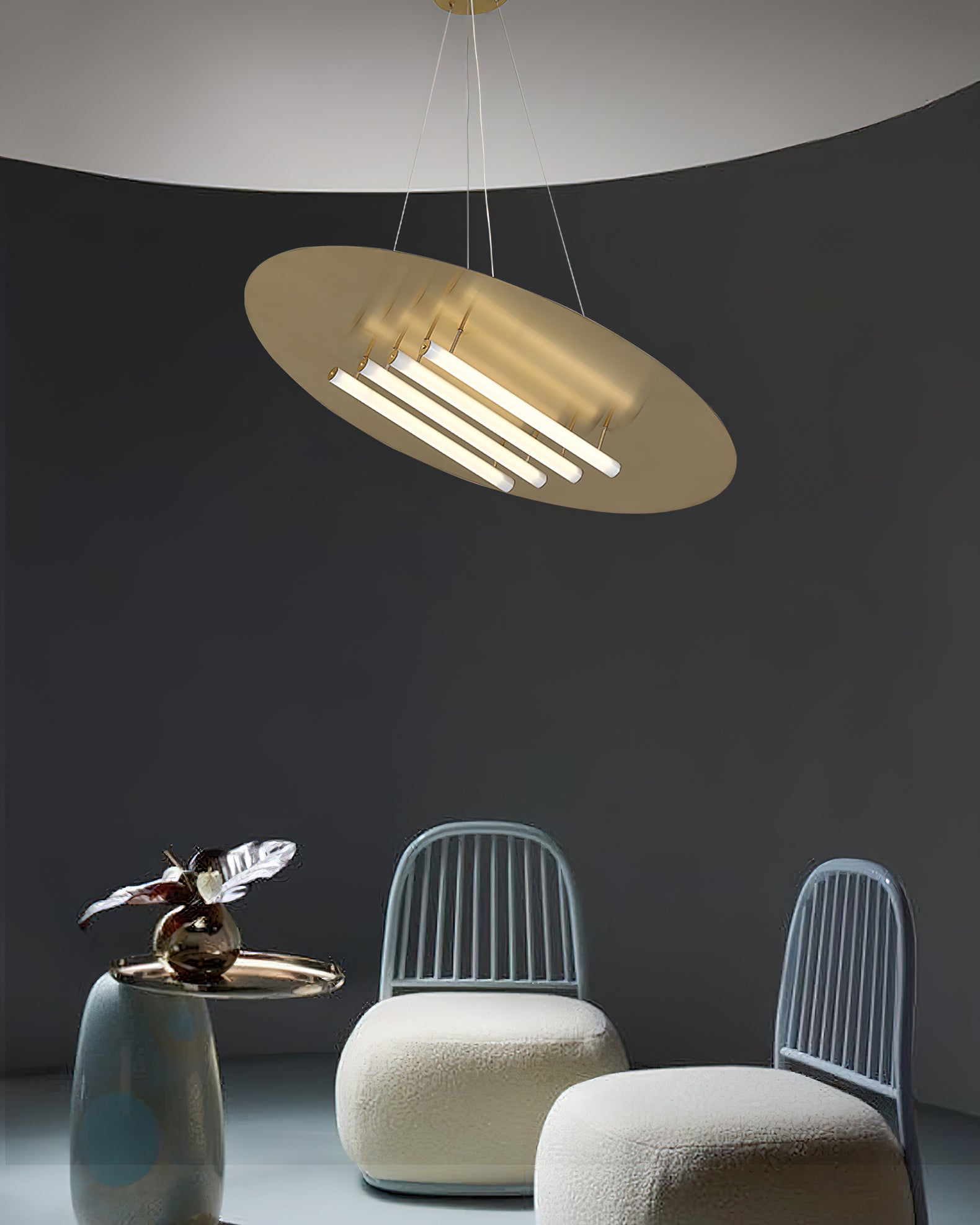 Modern Big Disc Pendant Lamp - Stylish Ceiling Light Fixture for Dining Room, Kitchen Island & Living Room Decor