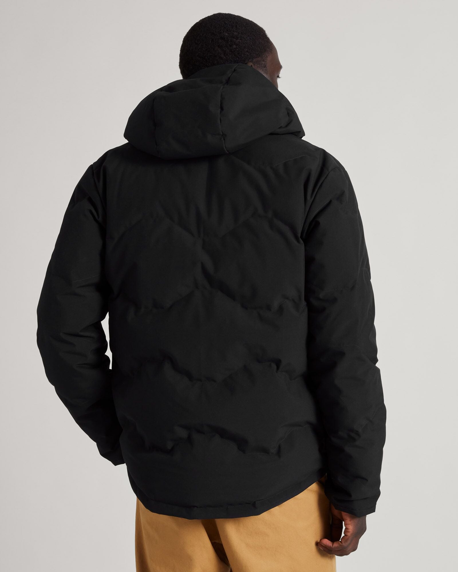 Men's Frisco X Hooded Down Jacket - Lightweight Warm Winter Coat, Waterproof Windproof Puffer Jacket for Outdoor Activities (Black)