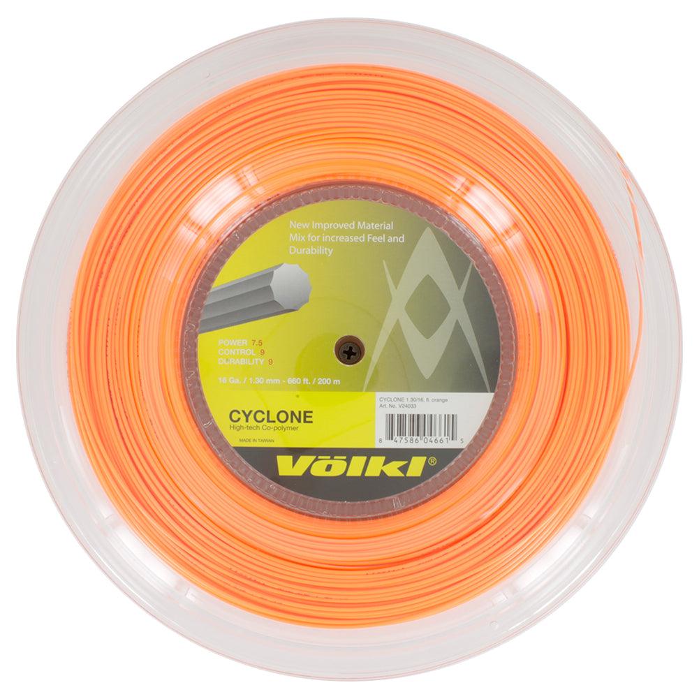 Cyclone 16G Tennis String Reel - Fluorescent Orange Tennis Racket String for Durability & Spin | Perfect for Competitive Play & Stringing Machines