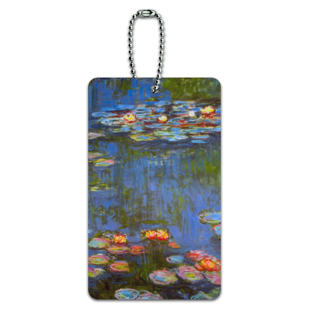 Claude Monet Water Lilies Luggage ID Tag - Personalized Suitcase & Carry-On Travel Accessory for Art Lovers | Perfect for Vacation, Business Trips & Lost Baggage Identification