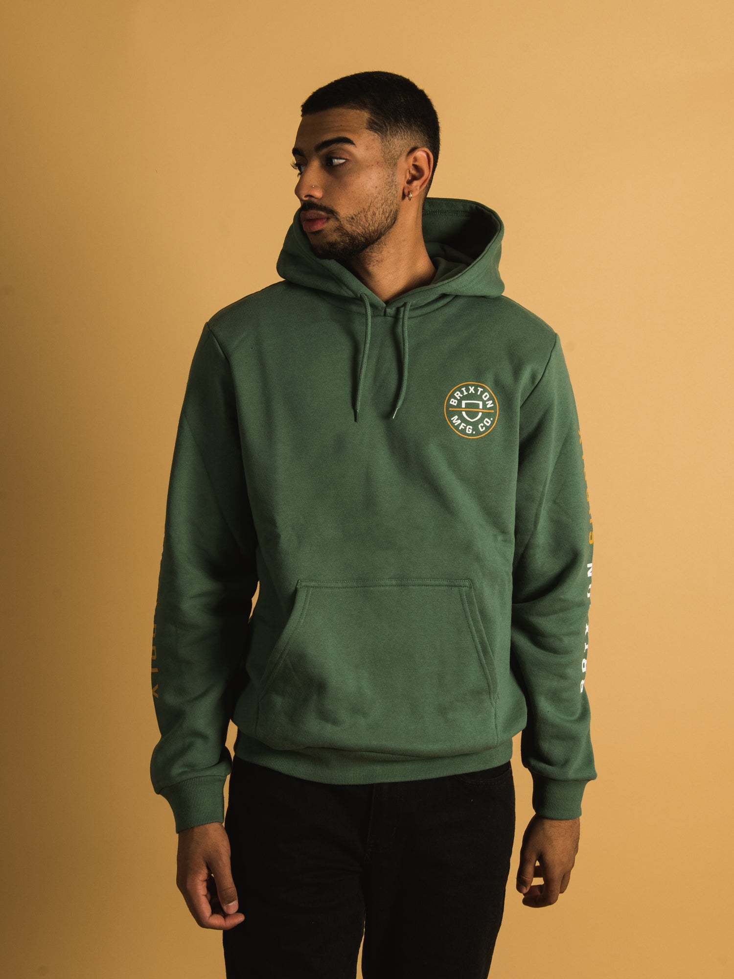 Brixton Crest Pullover Hoodie for Men & Women | Soft Cotton Fleece Sweatshirt | Casual Streetwear | Perfect for Outdoor Activities & Lounge Wear