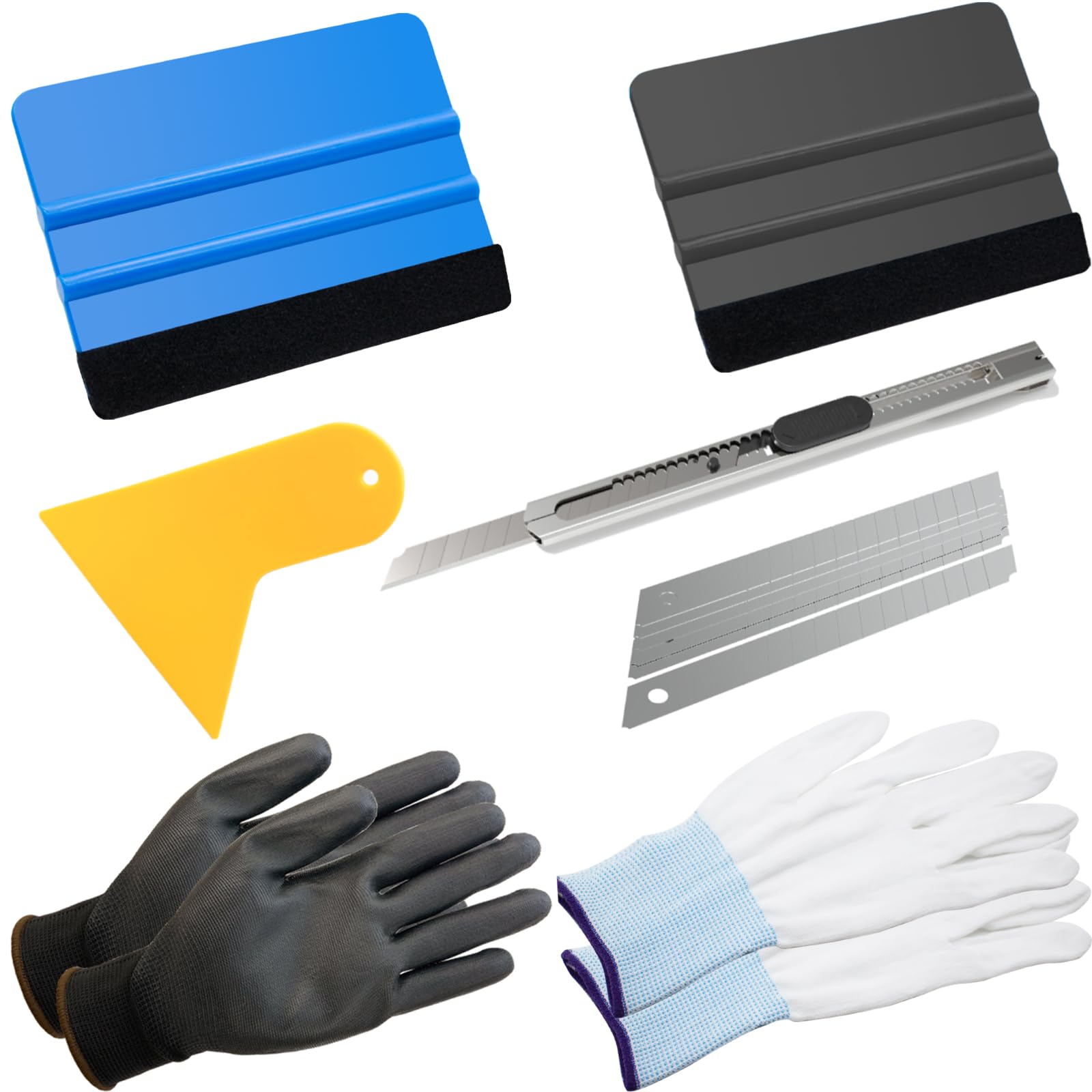 Premium Spanno Car Vinyl Wrap Tool Kit - Professional Vinyl Squeegee, Cutters, Magnets & Gloves for DIY Car Wrapping - Perfect for Vehicle Customization, Auto Detailing & Decal Installation