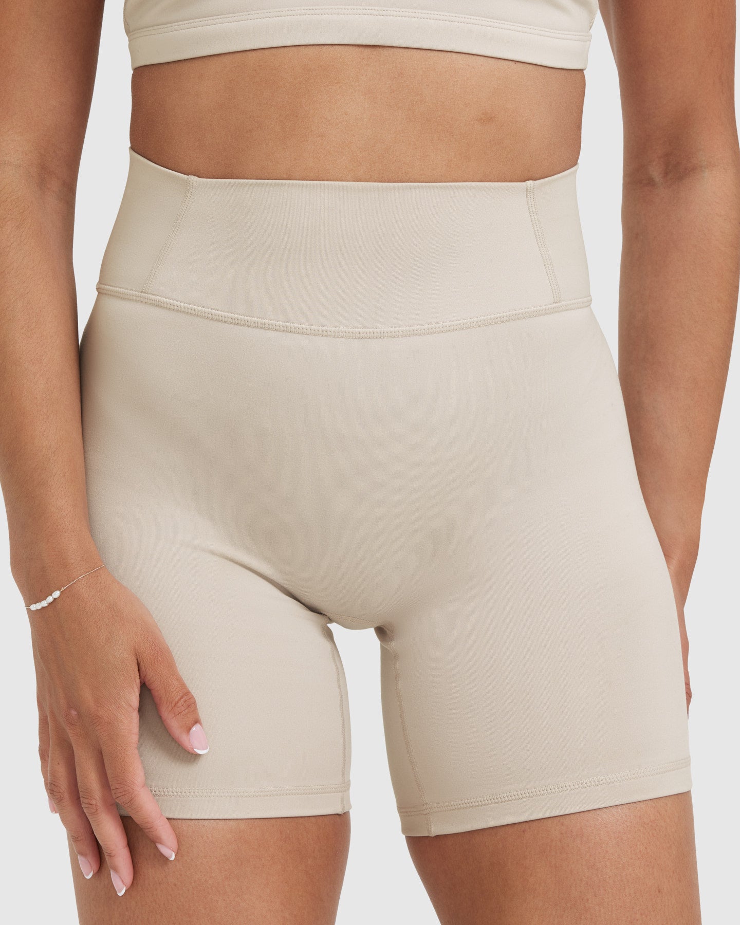 Timeless High Waisted Denim Shorts for Women - 6 Inch Inseam | Sand Color | Perfect for Summer, Beach, and Casual Outfits